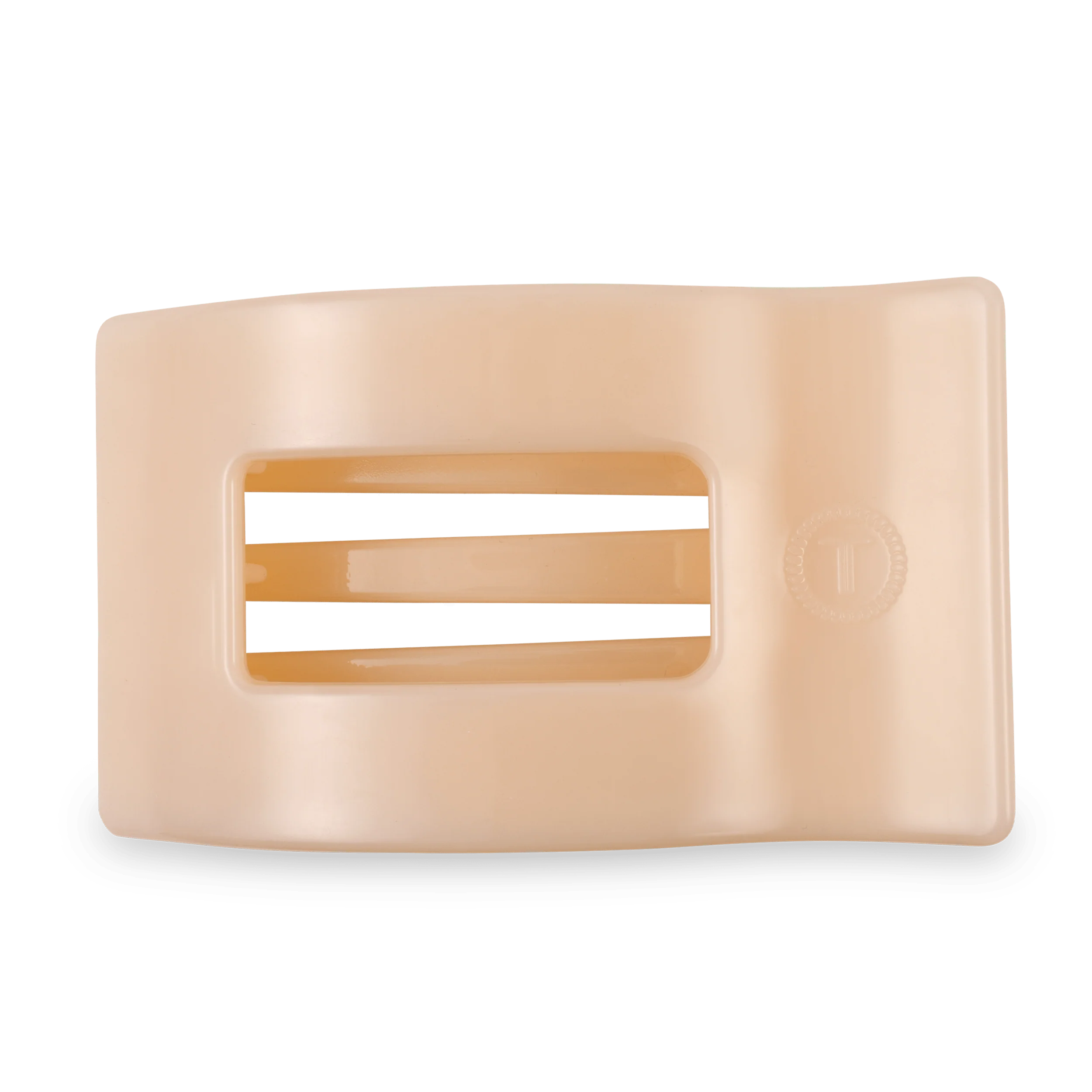 Almond Beige Large Flat Rectangle Hair Clip