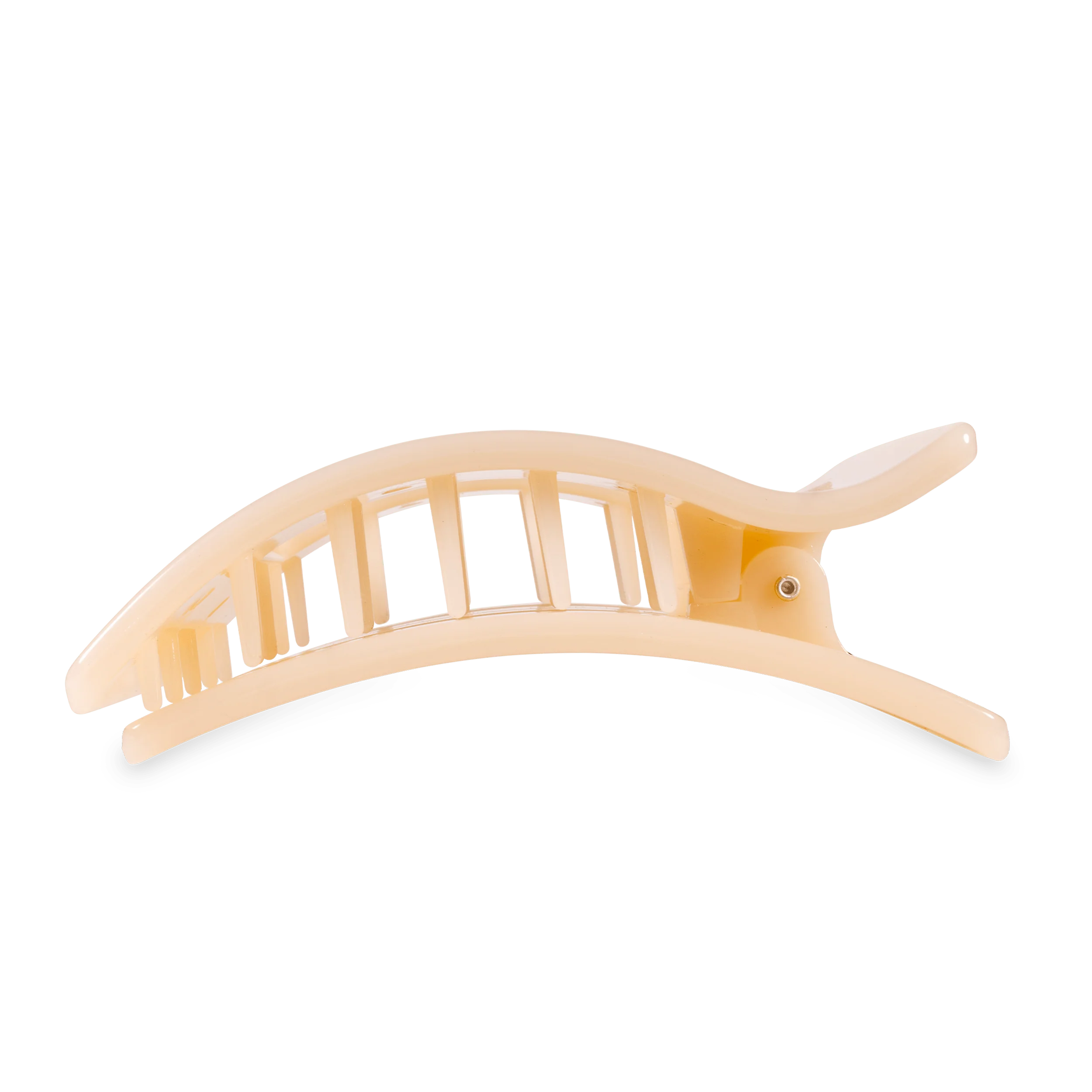Almond Beige Large Flat Rectangle Hair Clip - Image 3