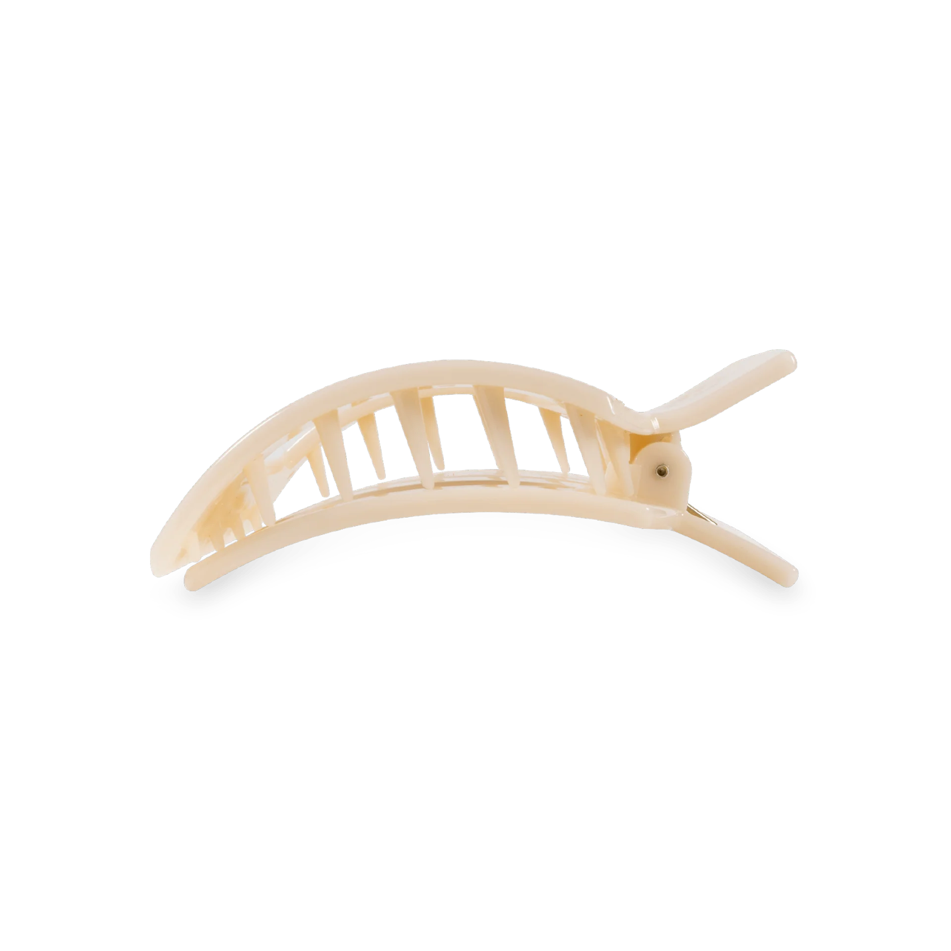 Almond Beige Small Flat Square Hair Clip - Image 3