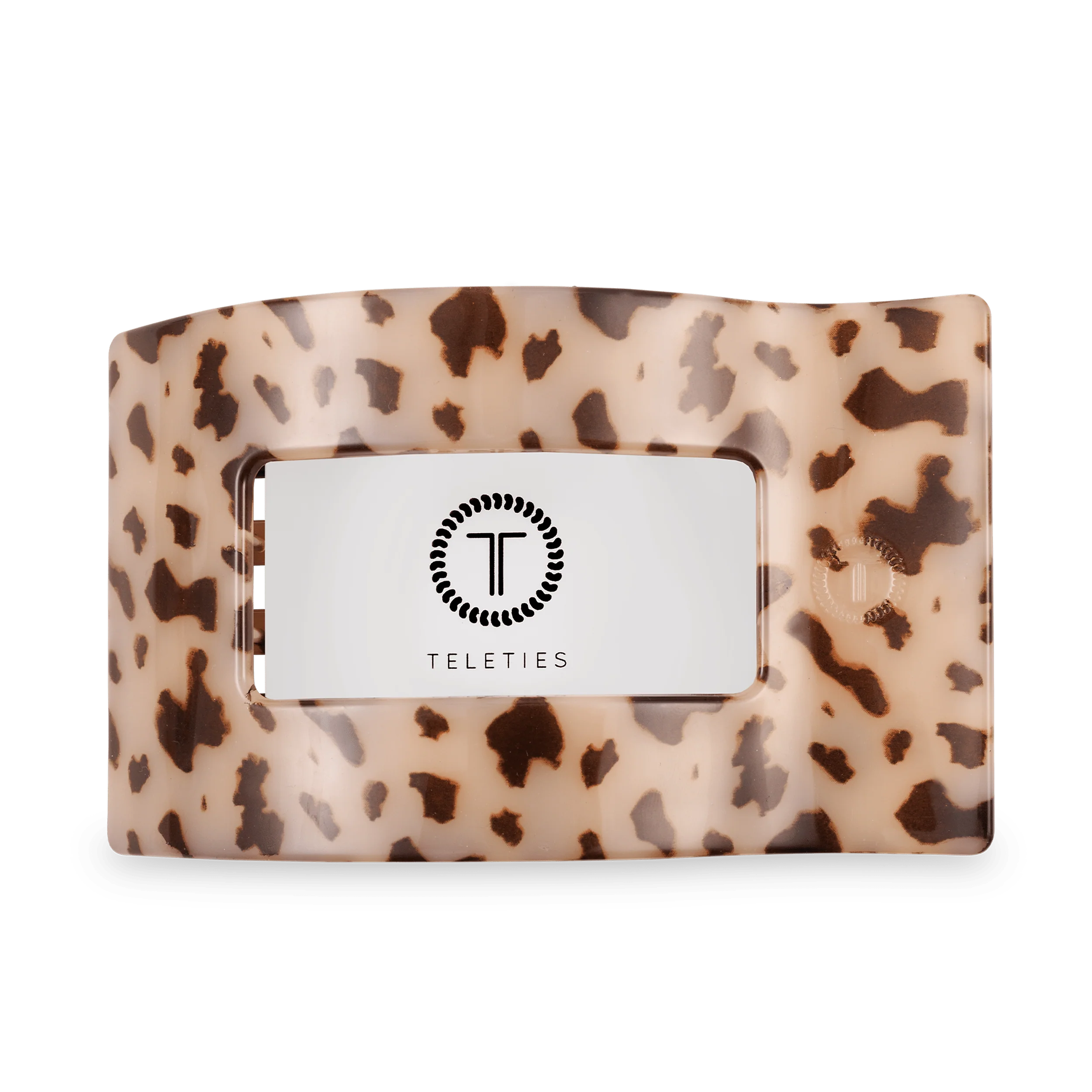 Blonde Tortoise Large Flat Rectangle Hair Clip - Image 2
