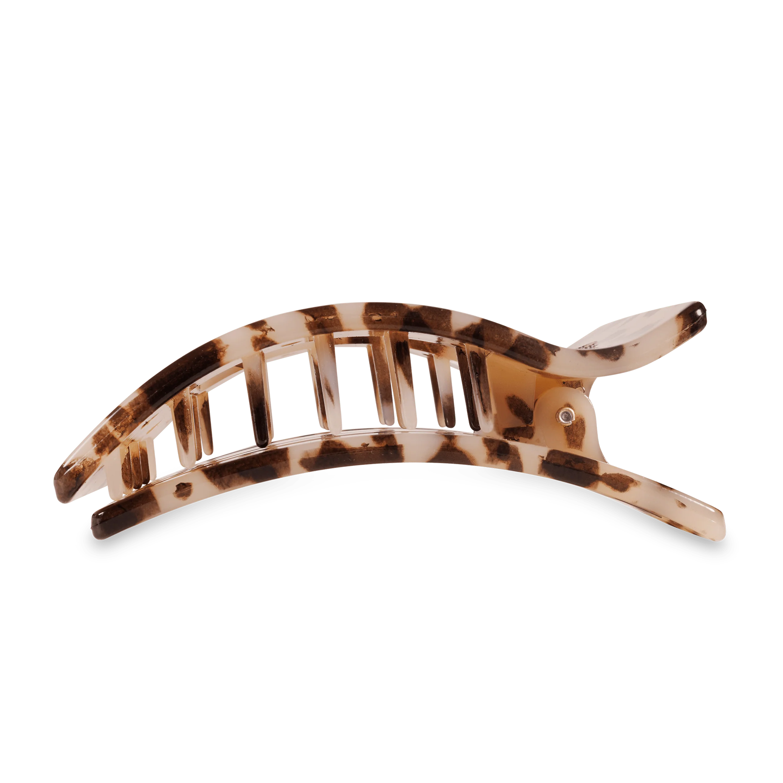 Blonde Tortoise Large Flat Rectangle Hair Clip - Image 3
