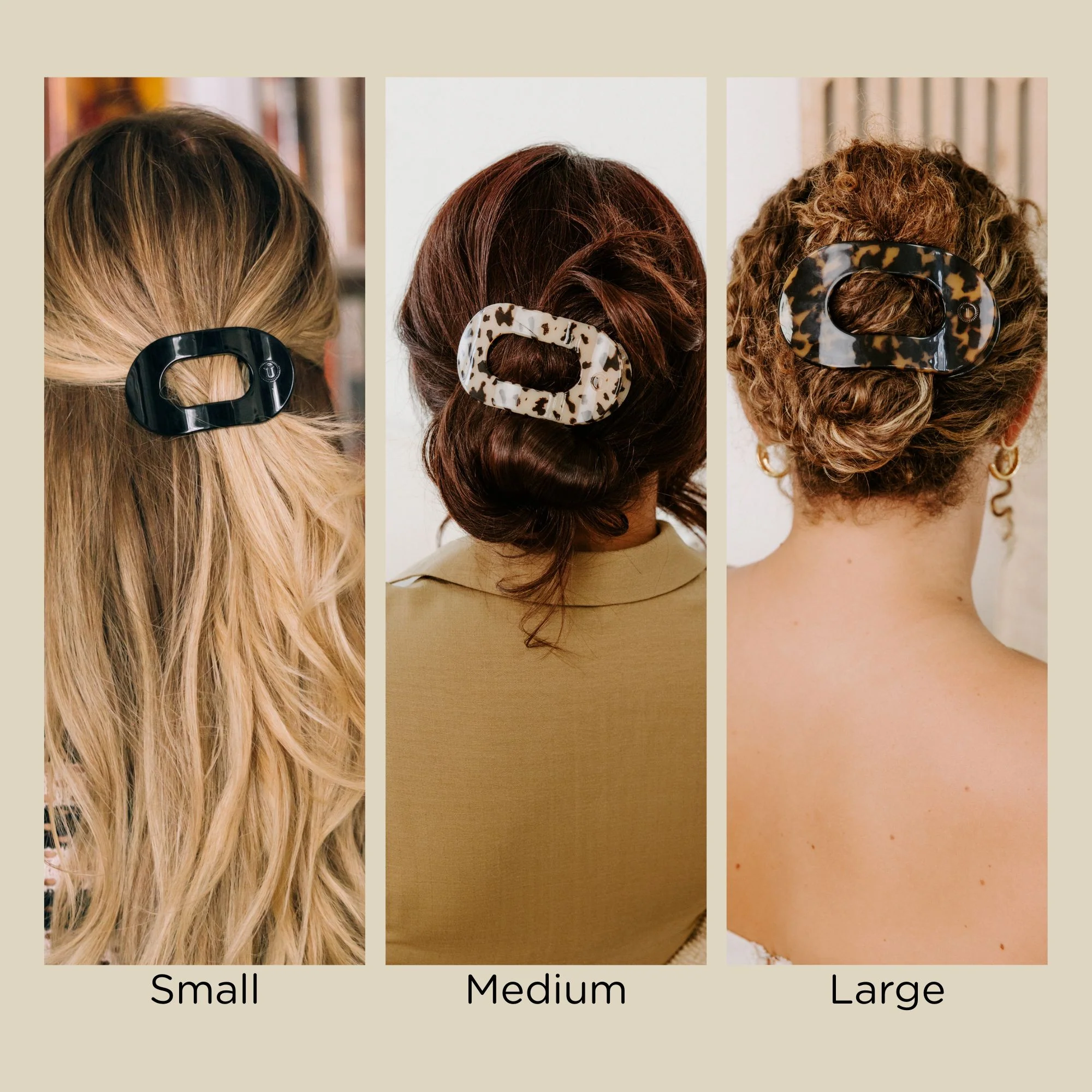 Blonde Tortoise Small Flat Round Hair Clip - Image 5
