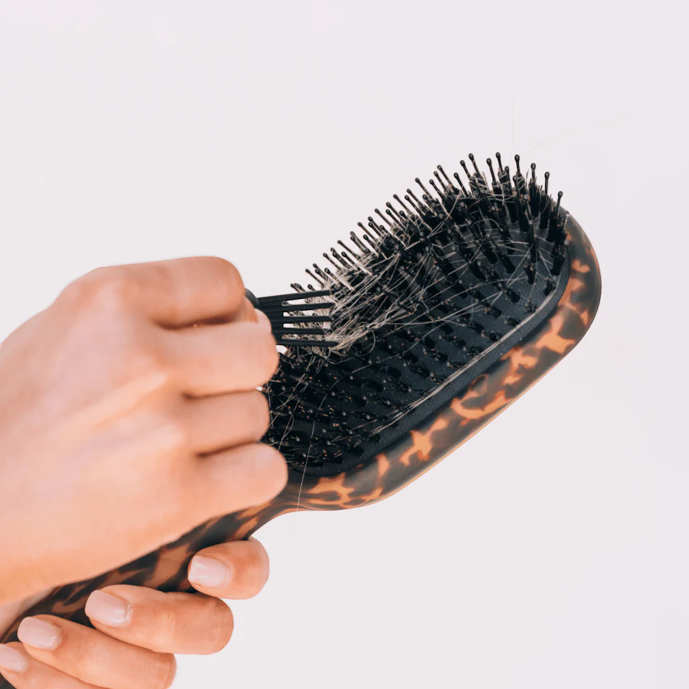 Boar Bristle Hair Brush - Tortoise - Image 10