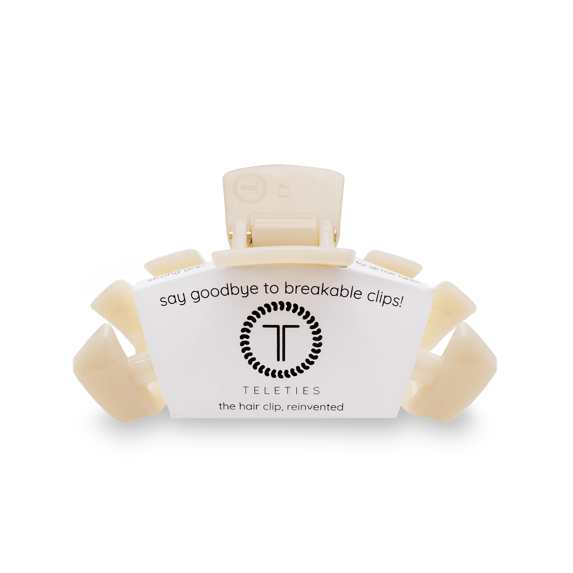 Classic Almond Beige Small Claw Clip - Image 2