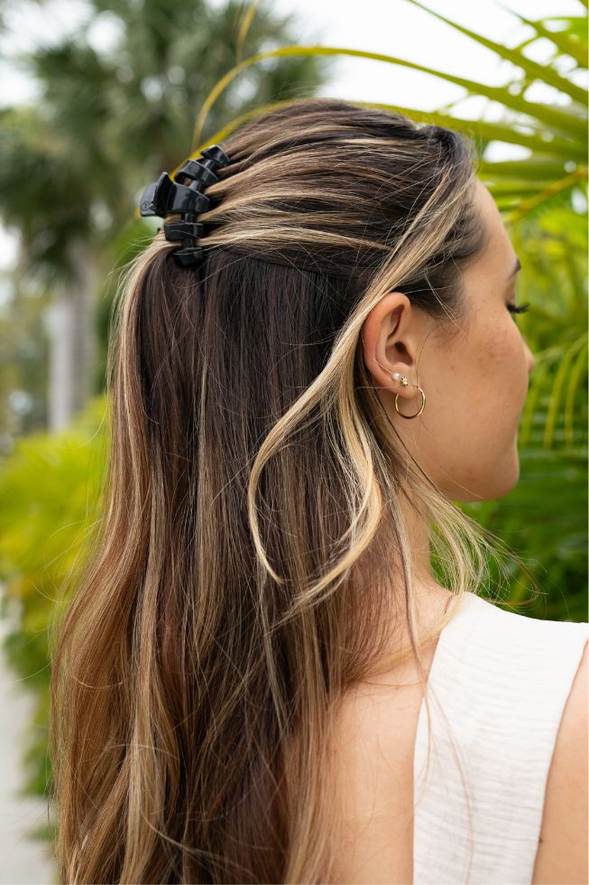 Classic Jet Black Small Claw Clip - Image 4