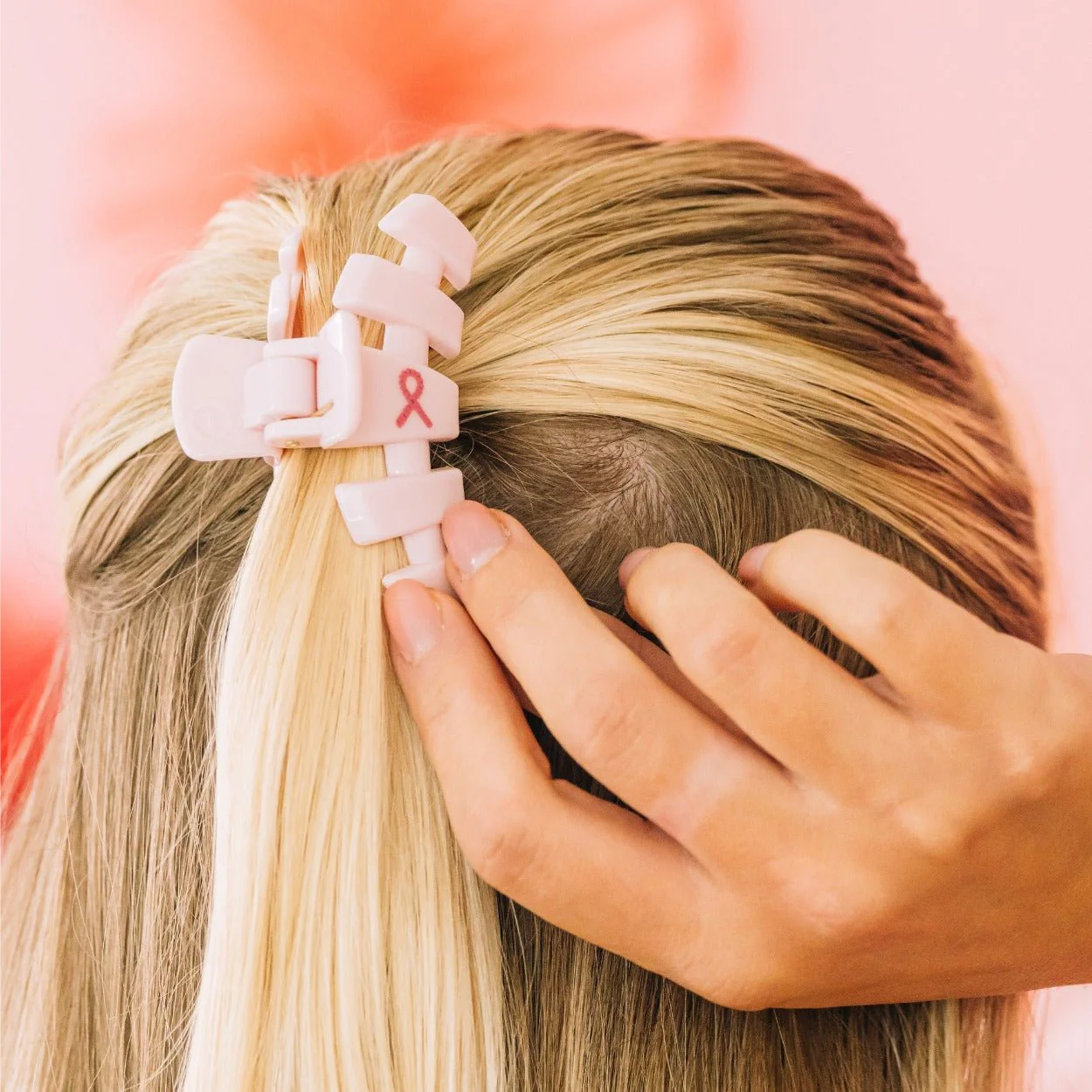 Classic Pink Ribbon Power Small Claw Clip - Image 4
