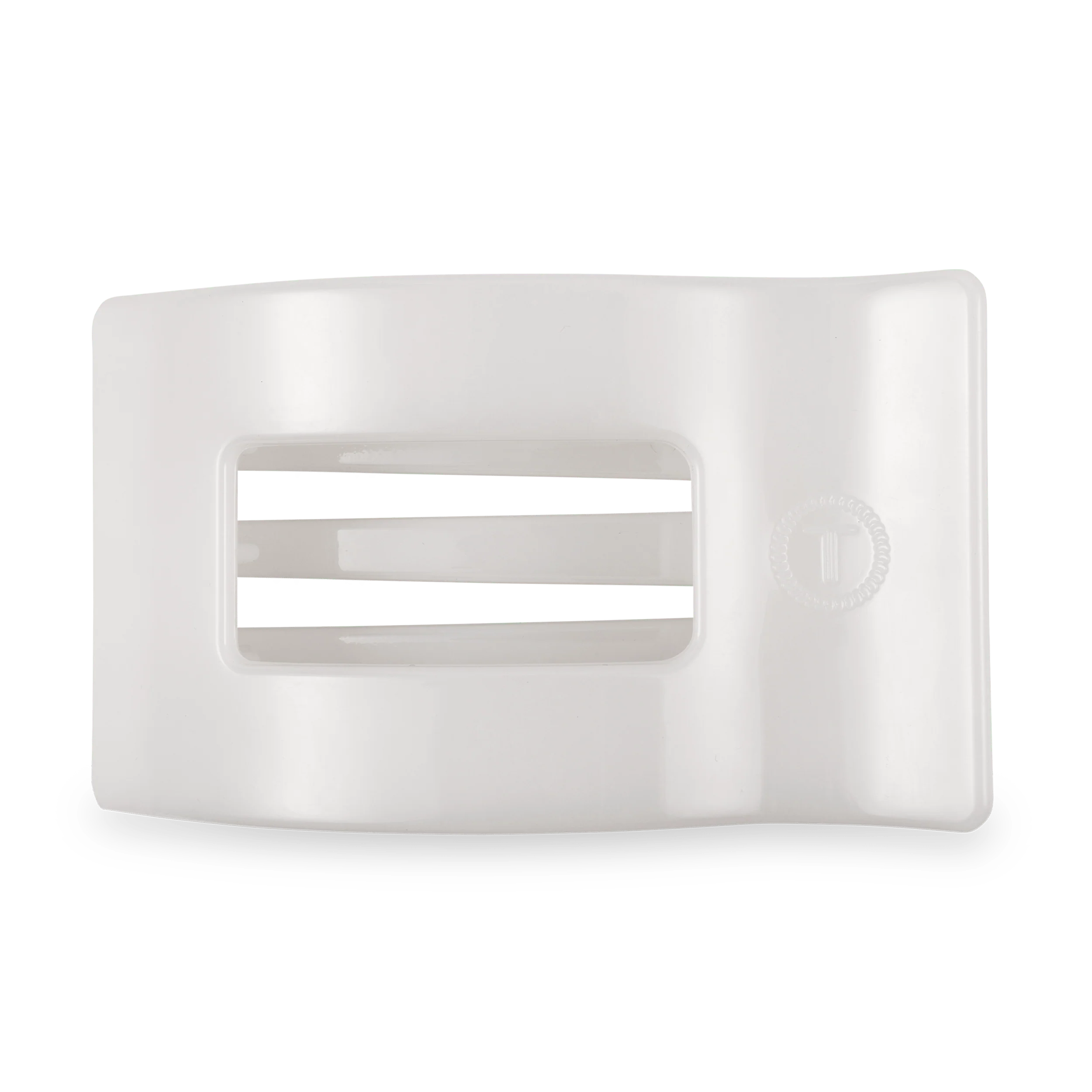 Coconut White Large Flat Rectangle Hair Clip