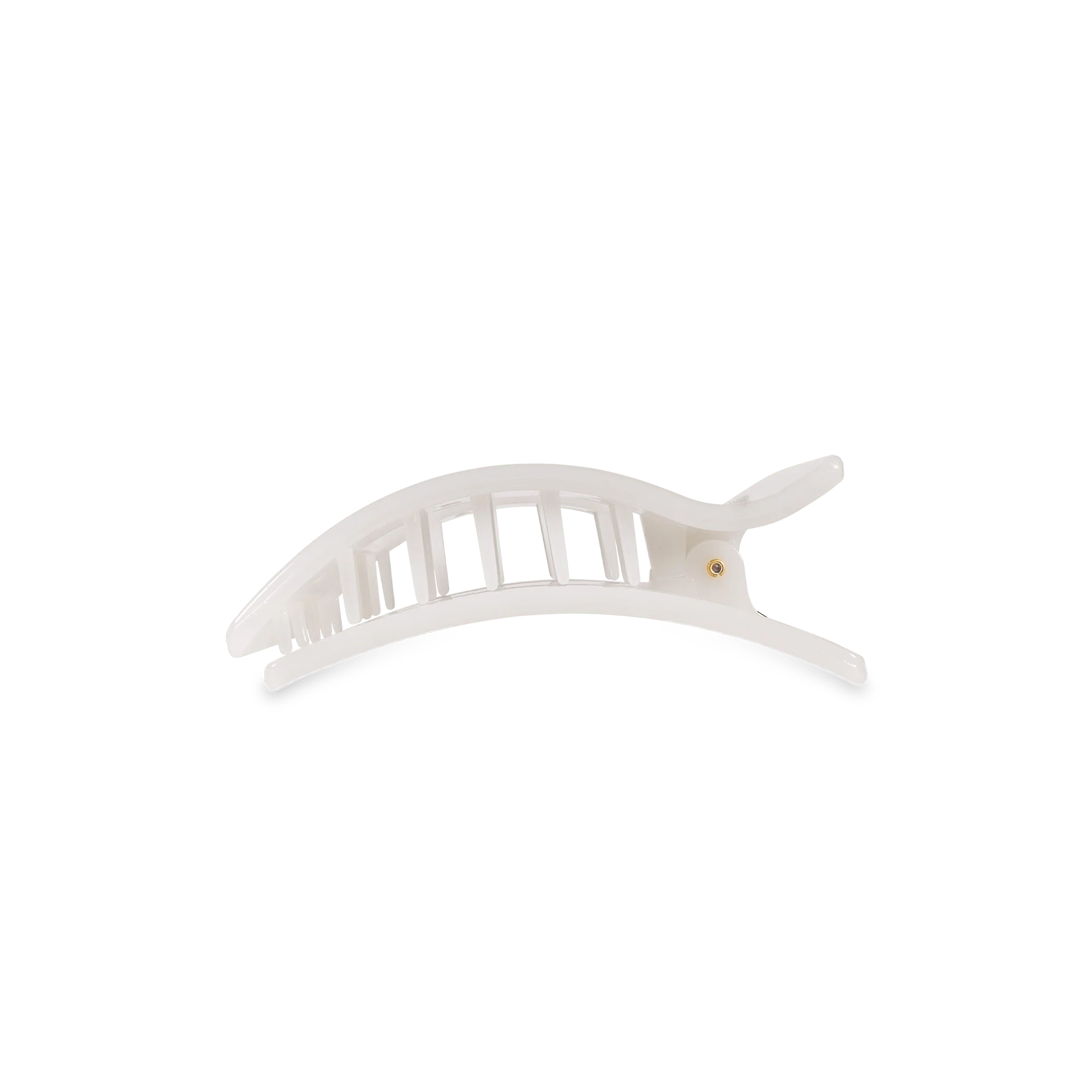 Coconut White Small Flat Rectangle Hair Clip - Image 3