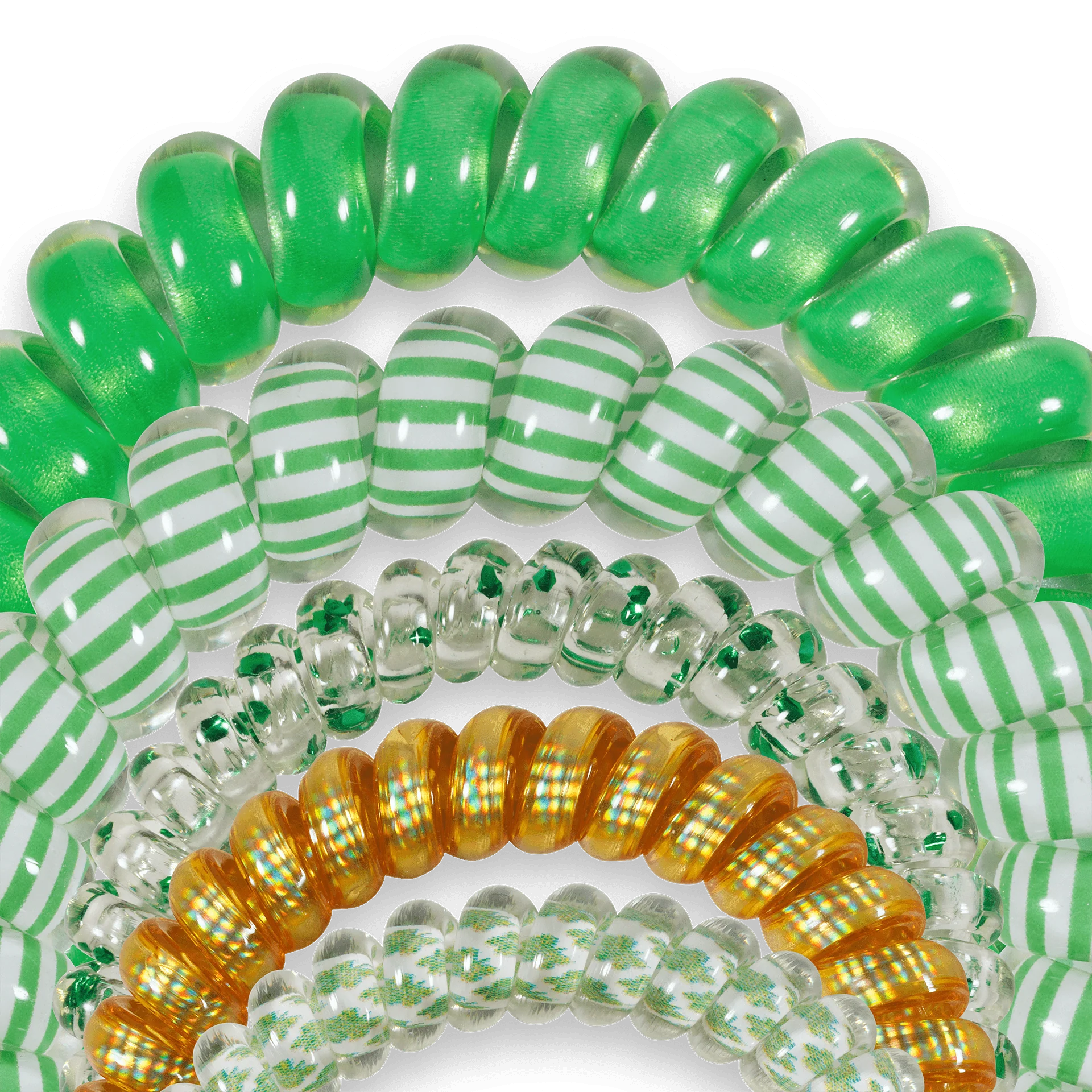 Dancing Green Mixed Hair Ties - Image 3