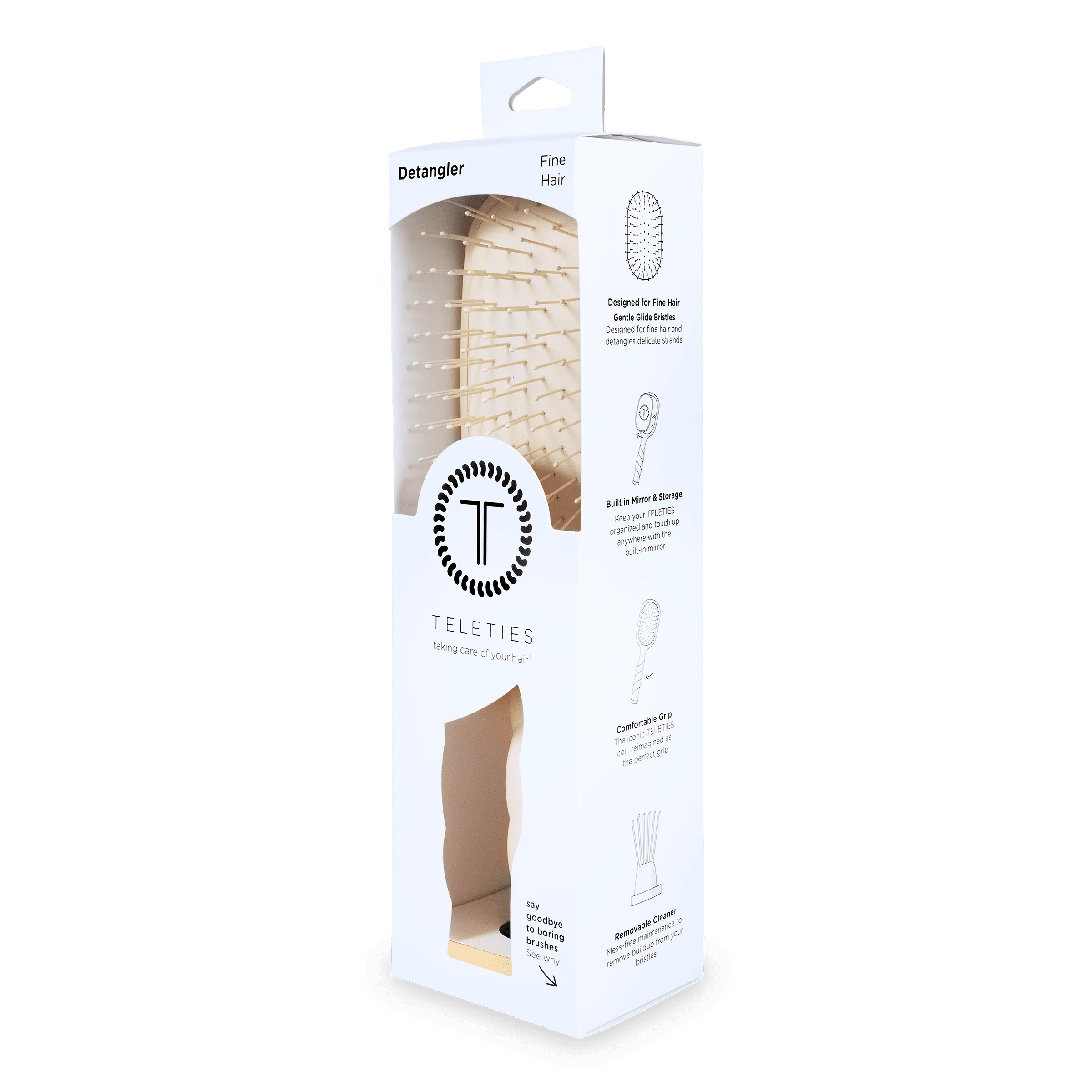 Detangler Hair Brush for Fine Hair – Tan - Image 12