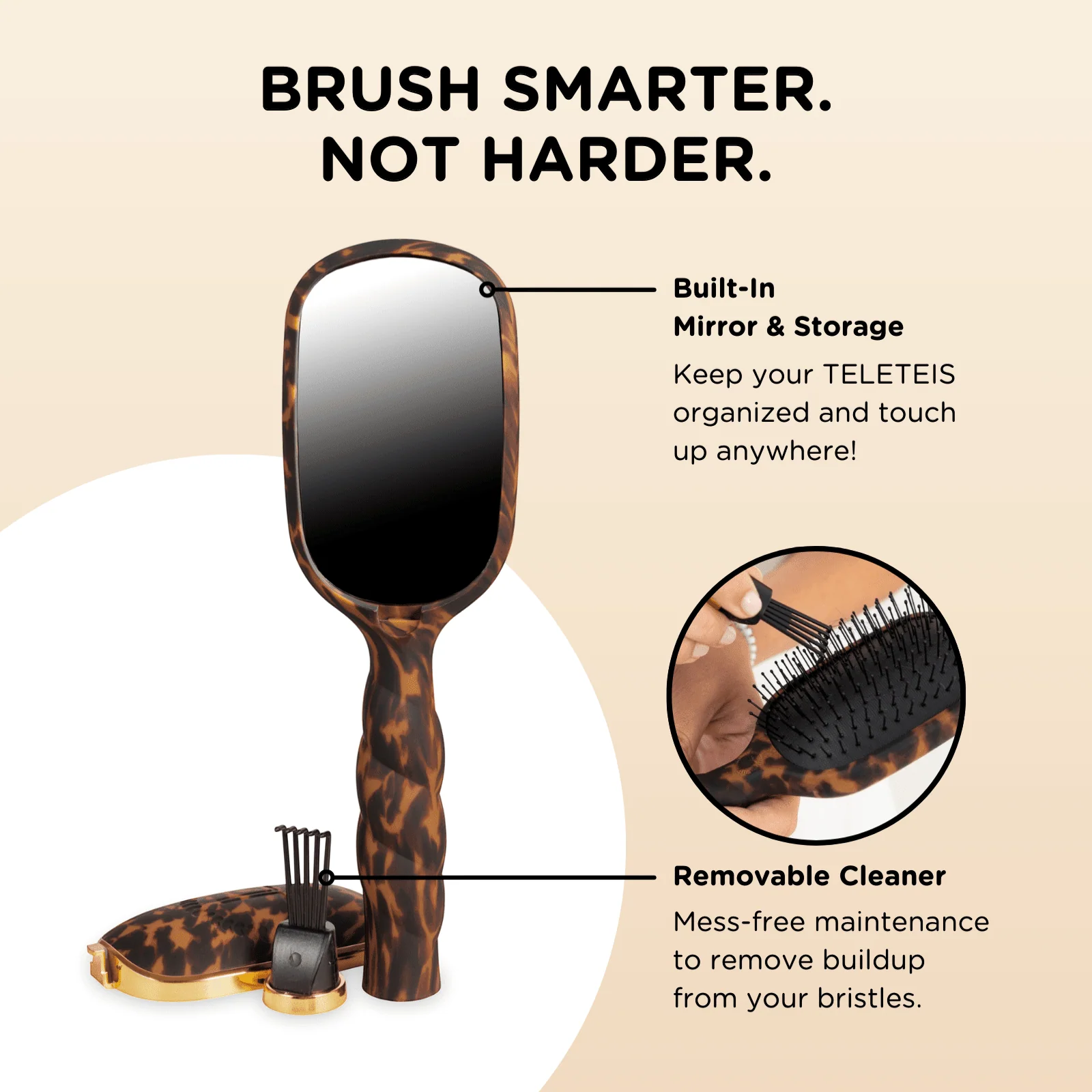 Detangler Hair Brush for Fine Hair – Tortoise - Image 9