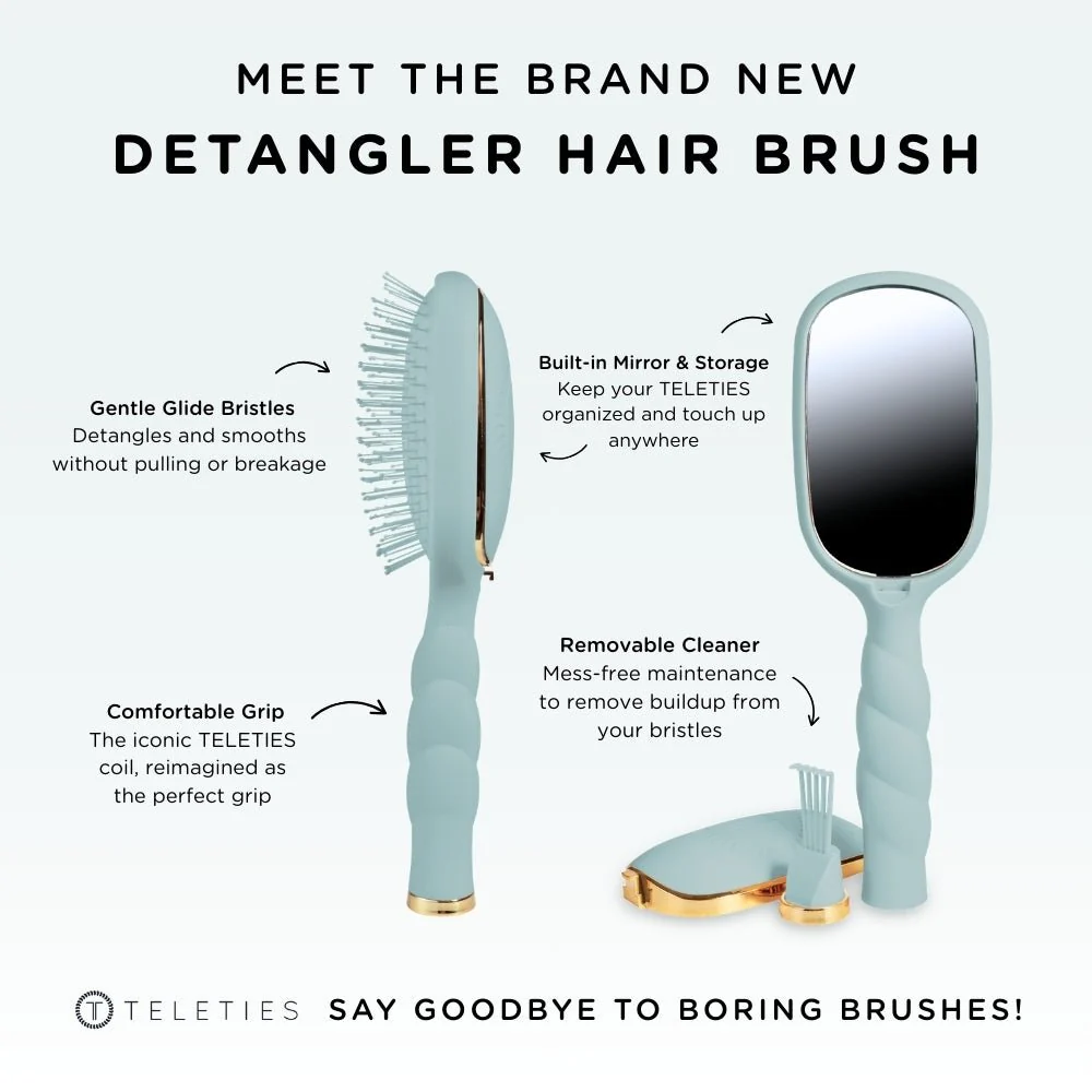 Detangler Hair Brush for Medium Hair – Blue - Image 8
