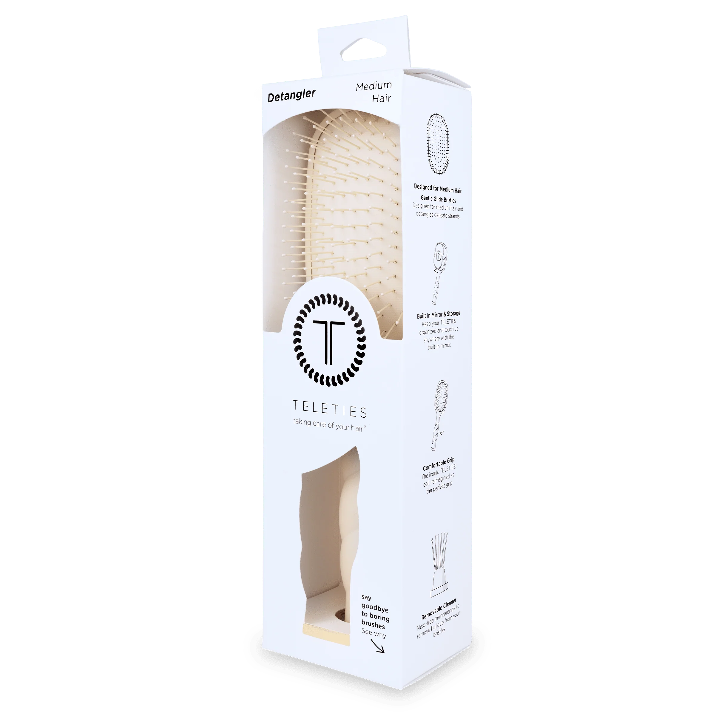 Detangler Hair Brush for Medium Hair – Tan - Image 10