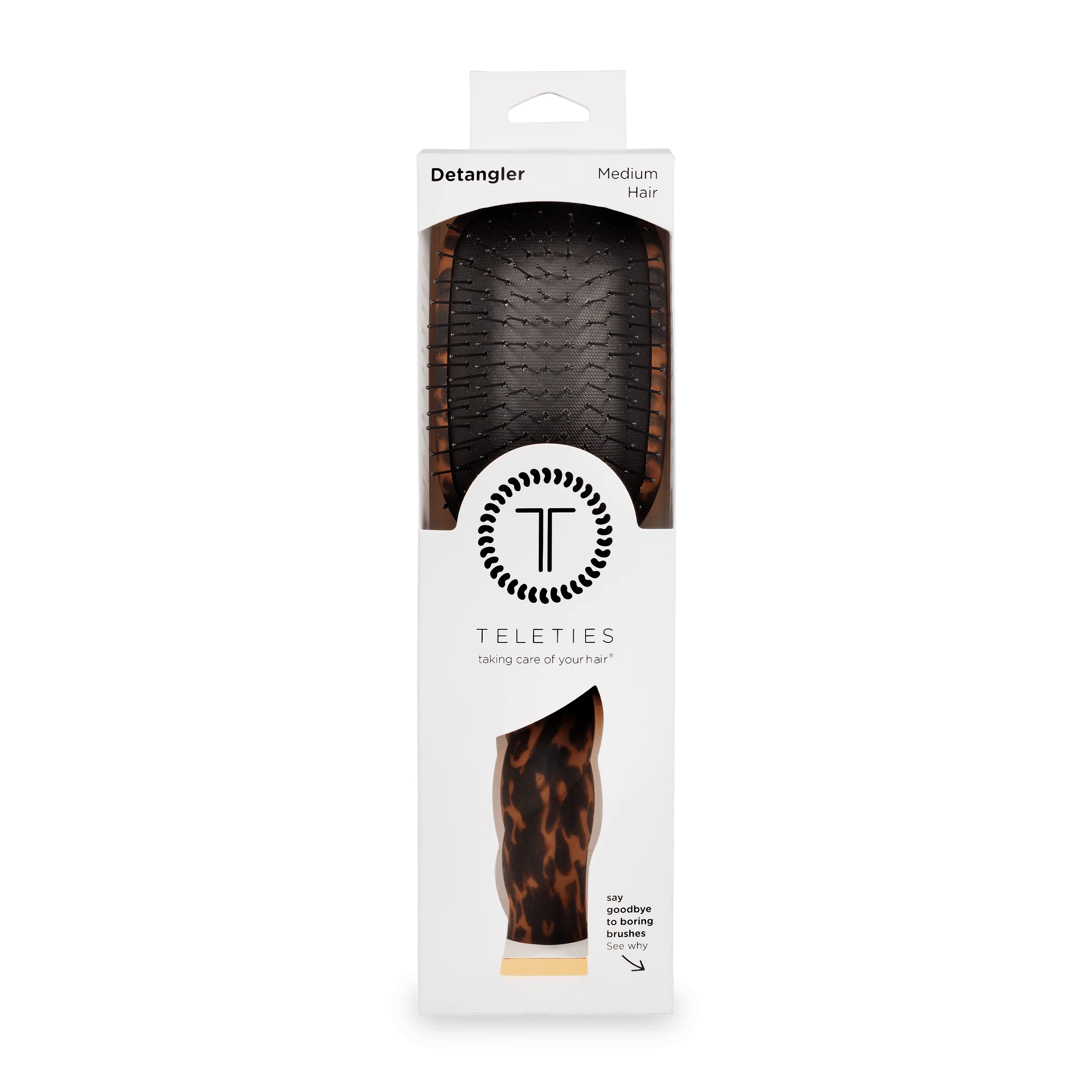 Detangler Hair Brush for Medium Hair – Tortoise - Image 12