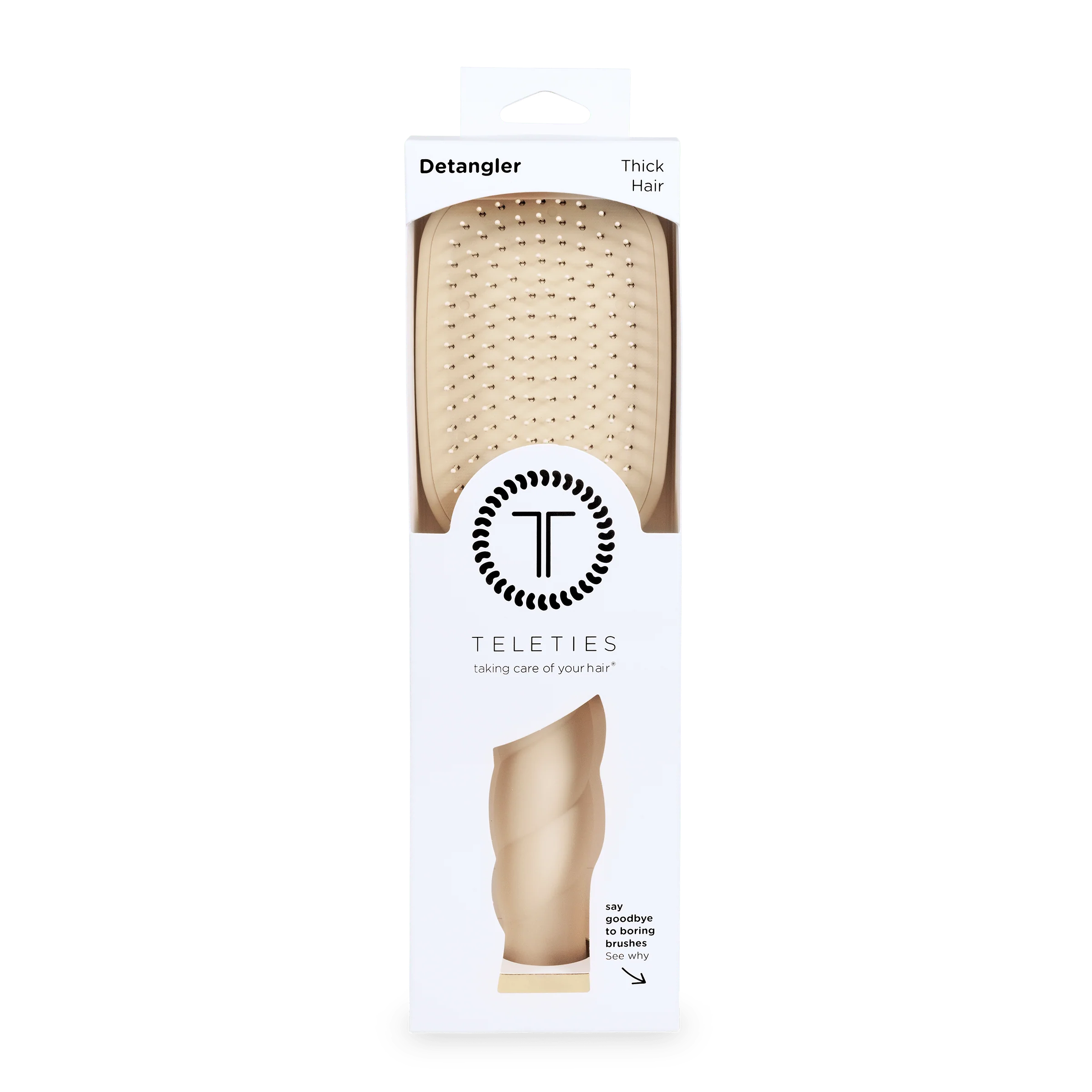 Detangler Hair Brush for Thick Hair – Tan - Image 11