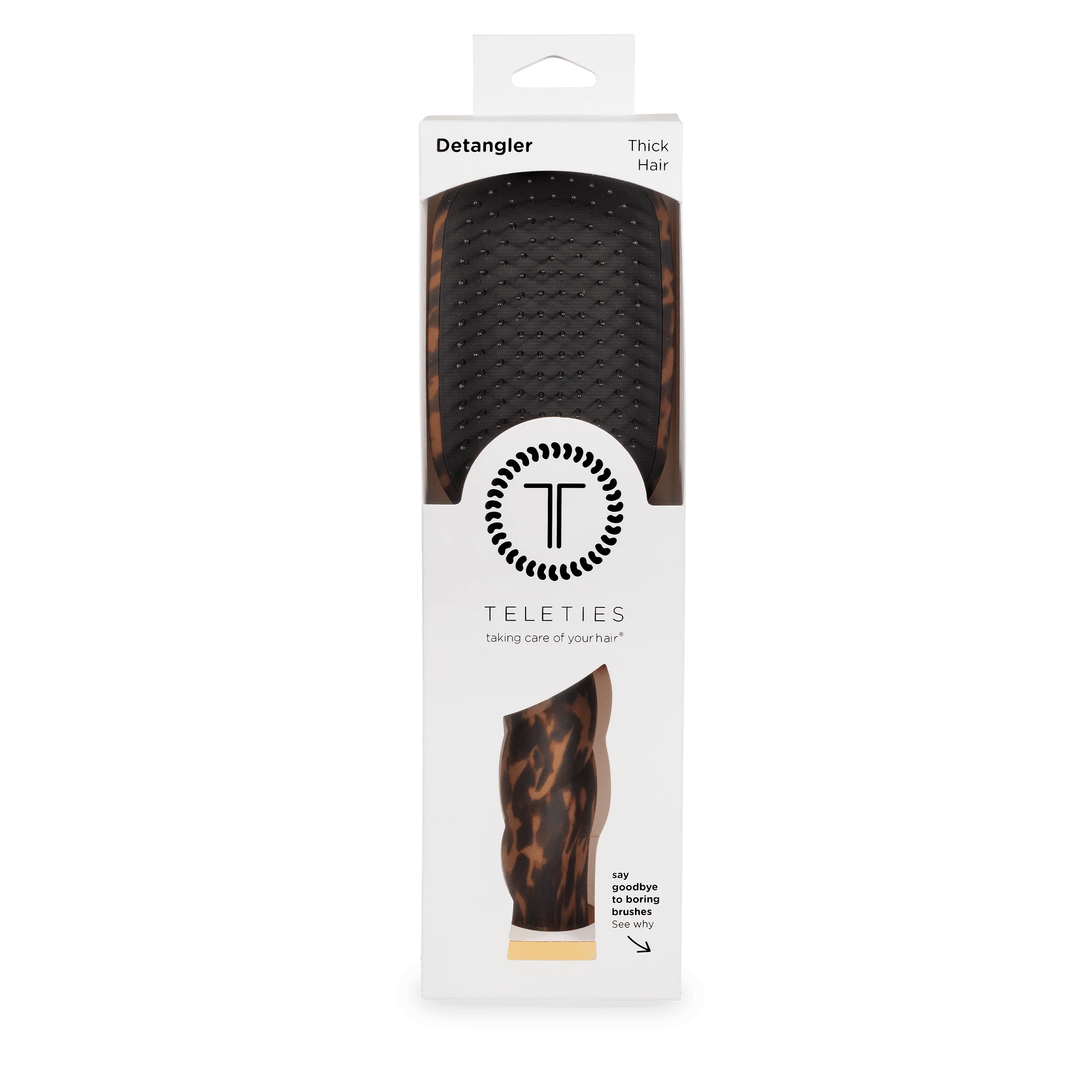 Detangler Hair Brush for Thick Hair – Tortoise - Image 11