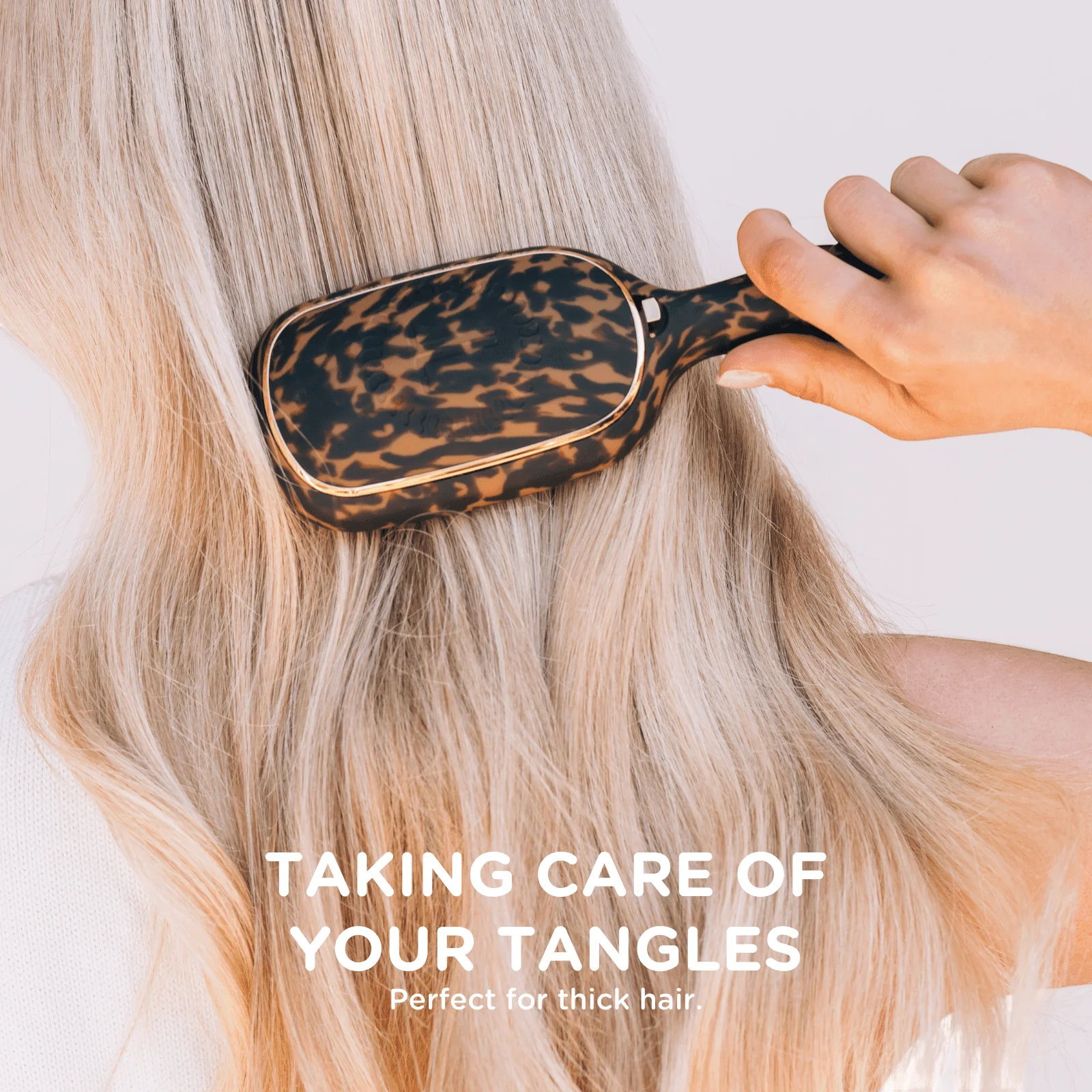 Detangler Hair Brush for Thick Hair – Tortoise - Image 8