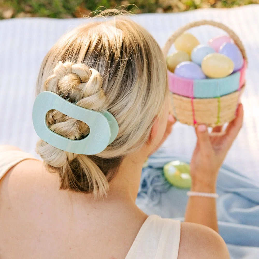 Dew Drop Large Flat Round Hair Clip - Image 4