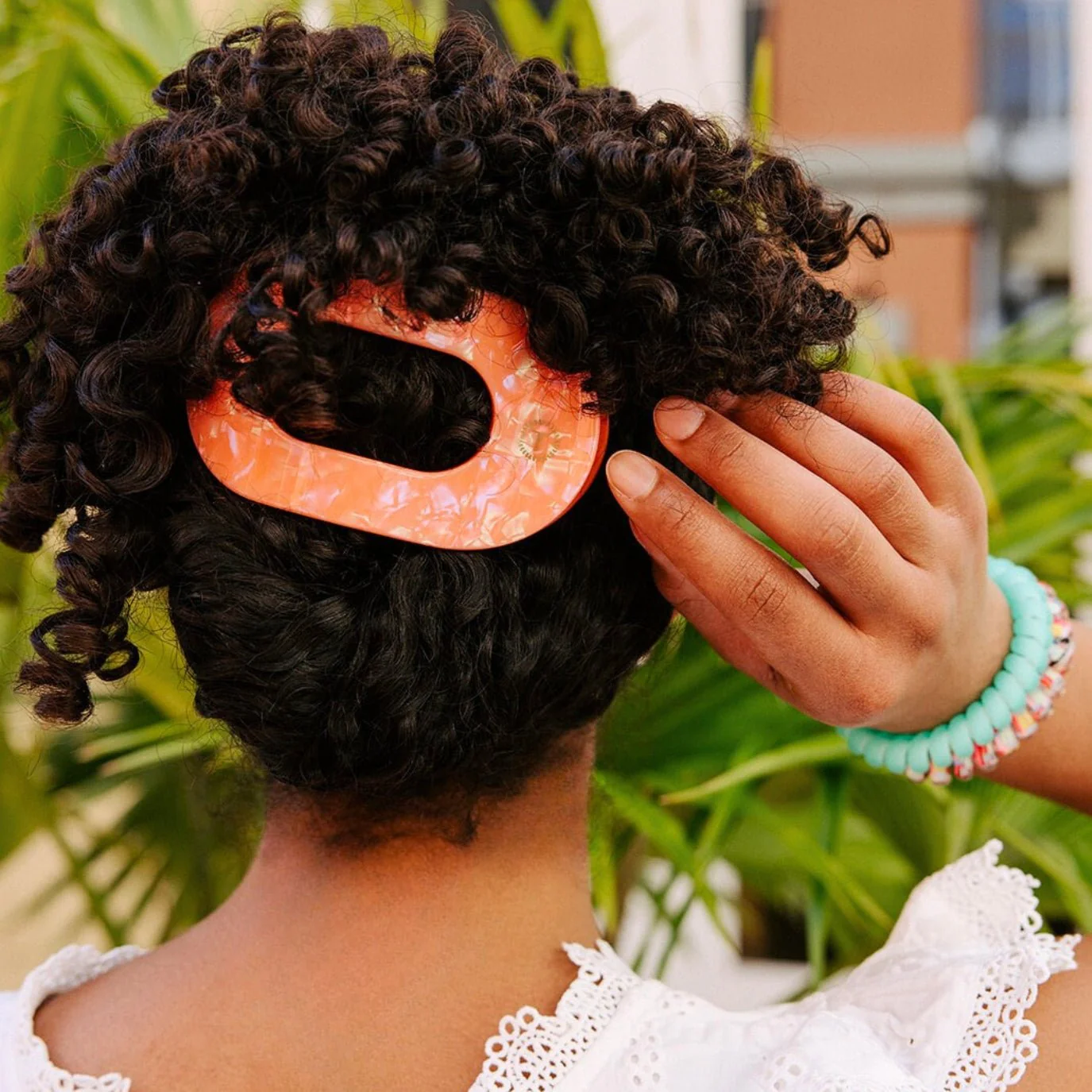 Dreamsicle Large Flat Round Hair Clip - Image 4