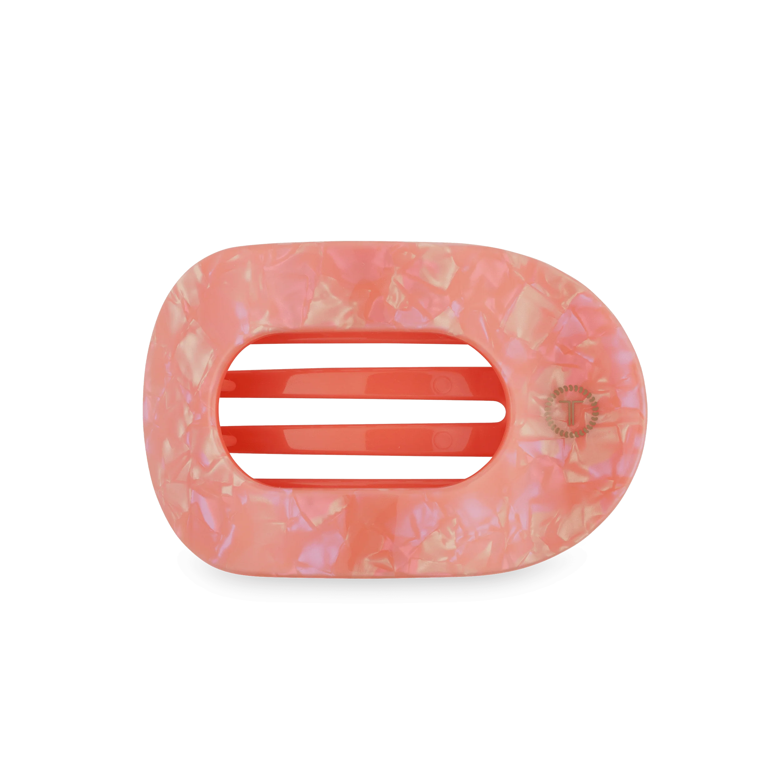 Dreamsicle Medium Flat Round Hair Clip