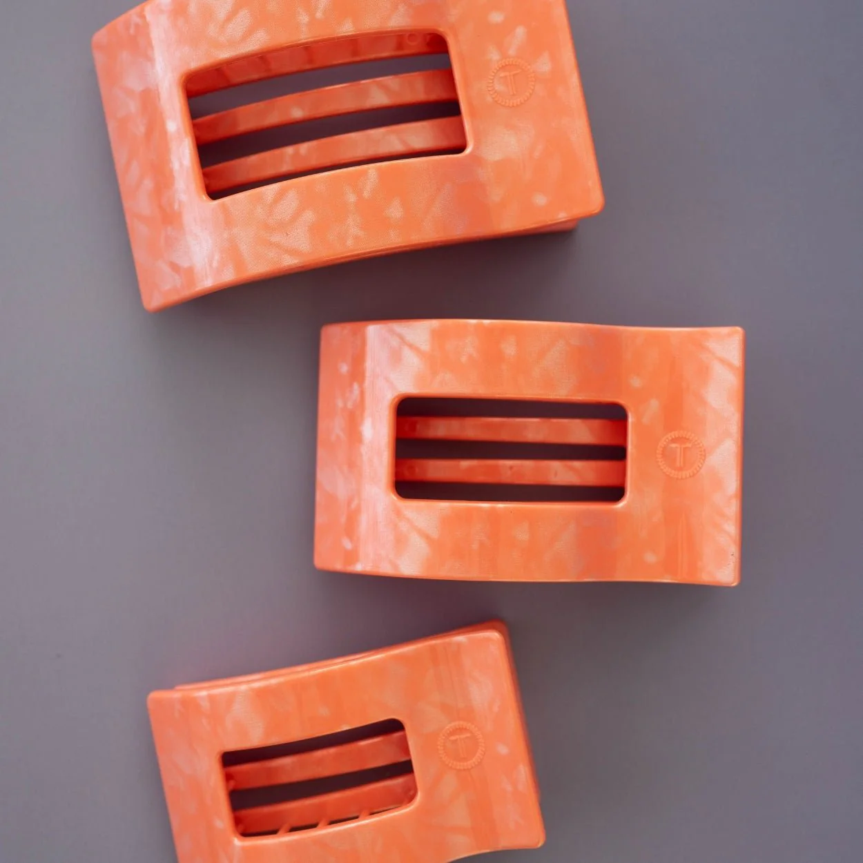 Dreamsicle Small Flat Rectangle Hair Clip - Image 5