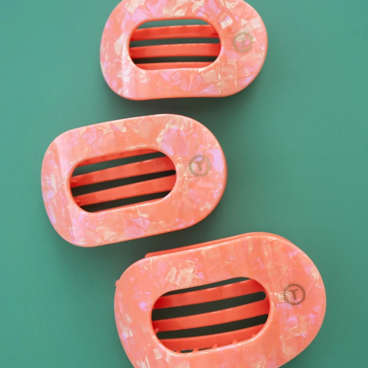 Dreamsicle Small Flat Round Hair Clip - Image 5