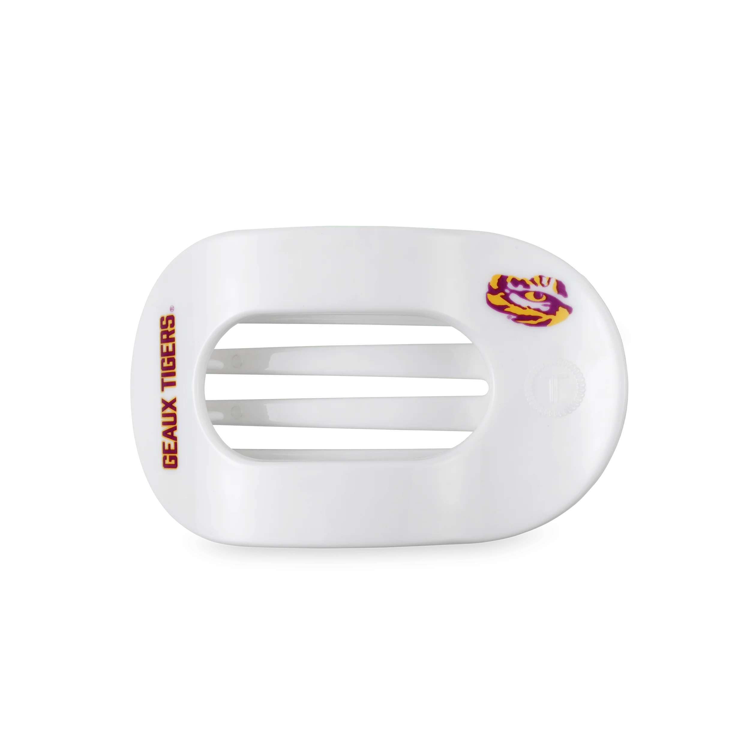 Geaux Tigers! Medium Flat Round Hair Clip