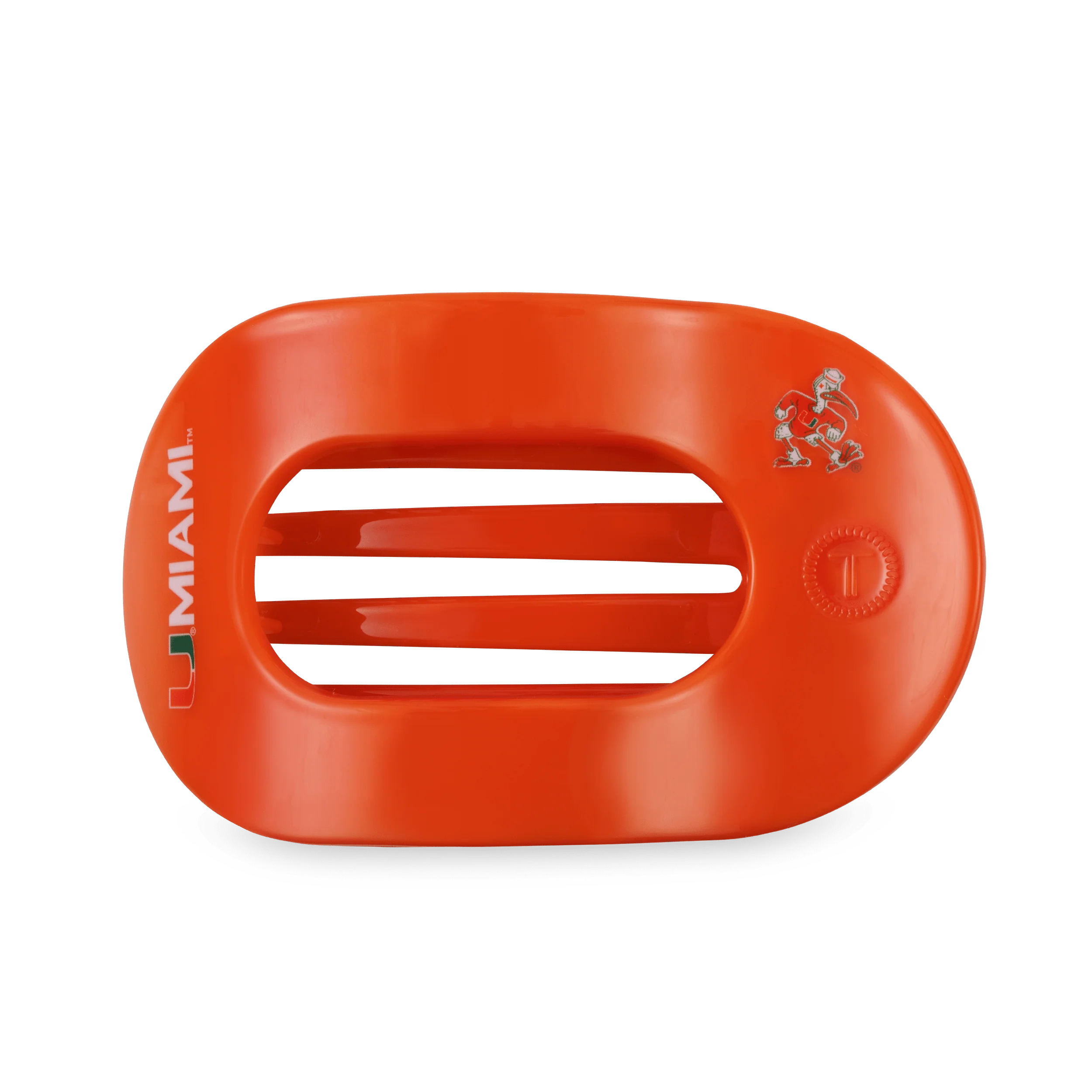 Go Canes! Large Flat Round Hair Clip