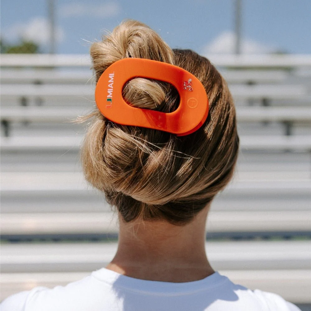 Go Canes! Large Flat Round Hair Clip - Image 4