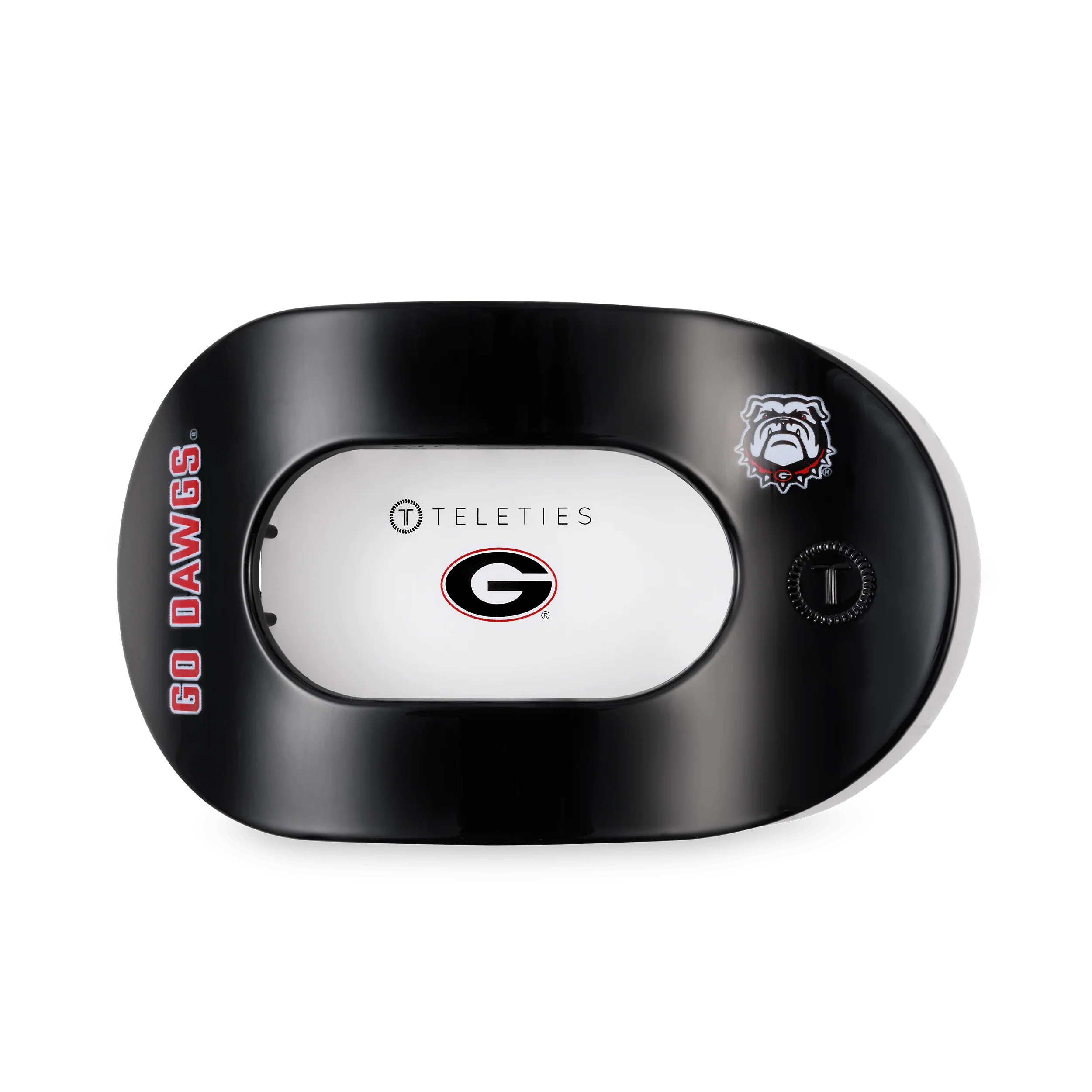 Go Dawgs! Large Flat Round Hair Clip - Image 2