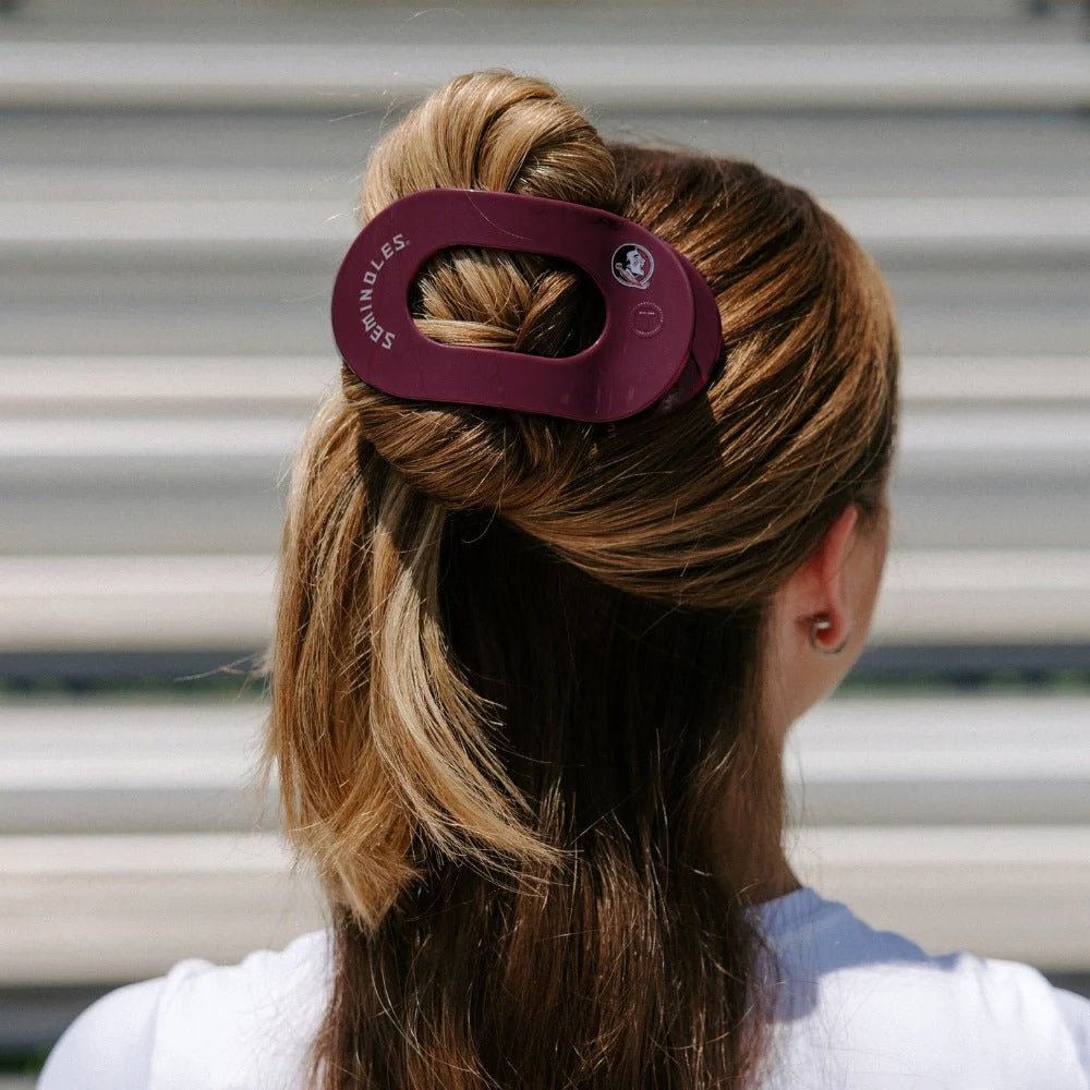 Go Noles! Large Flat Round Hair Clip - Image 4