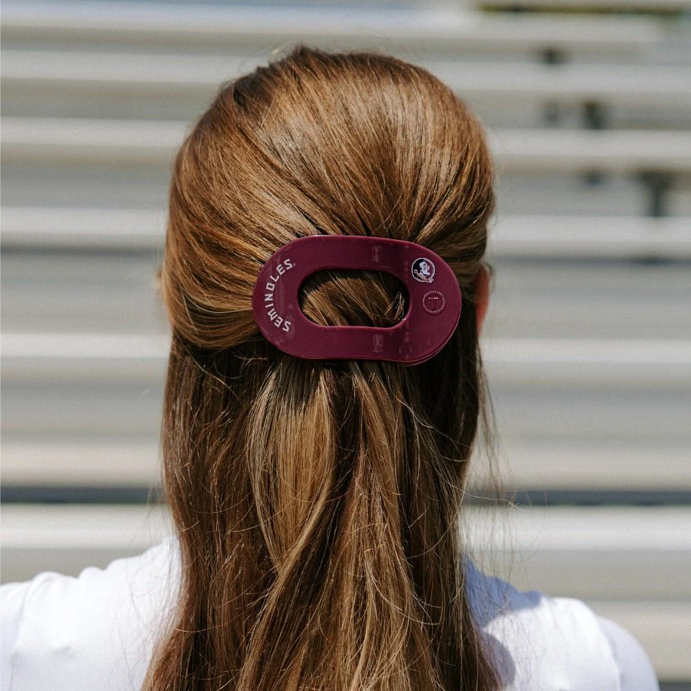 Go Noles! Medium Flat Round Hair Clip - Image 4