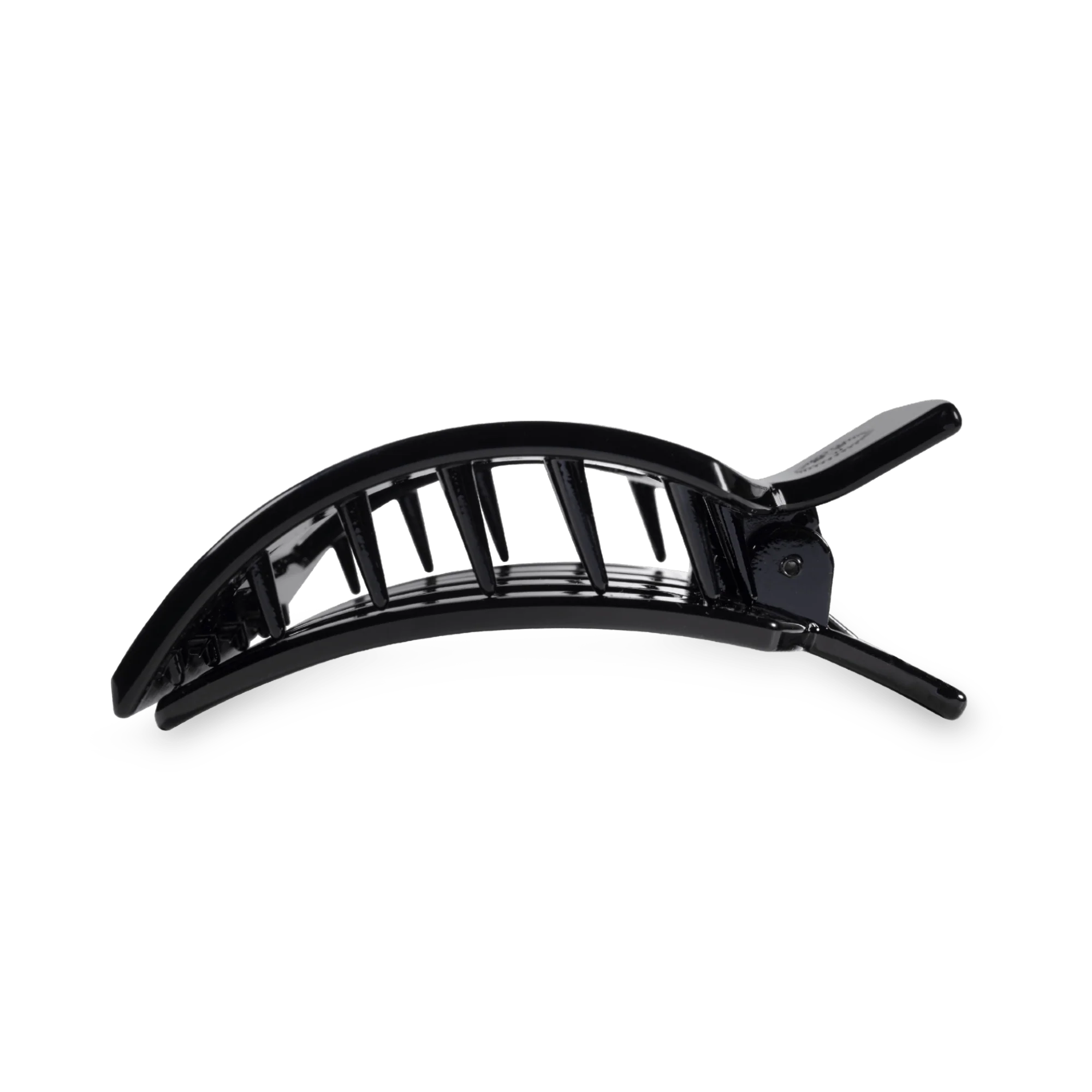 Jet Black Medium Flat Square Hair Clip - Image 3