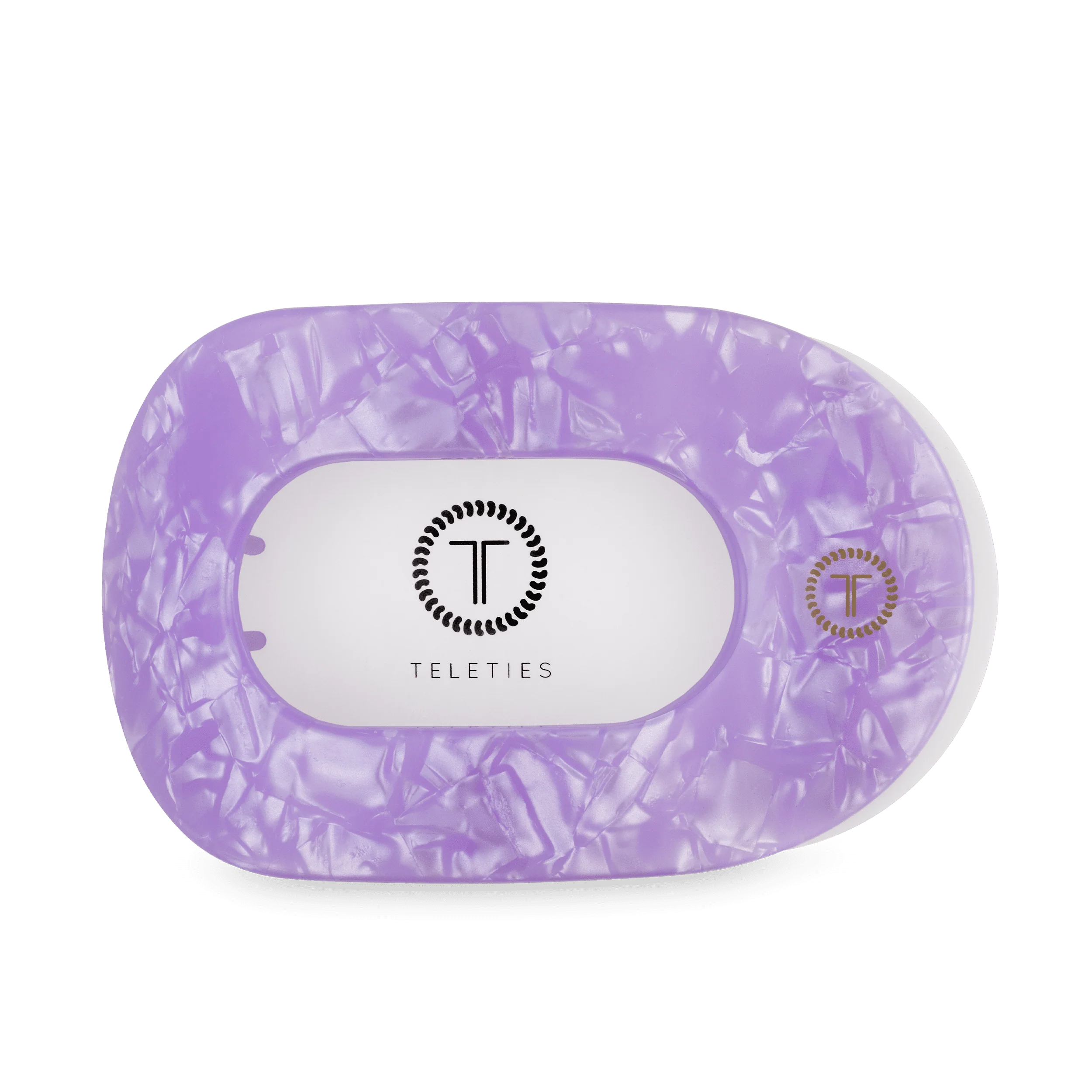 Lavender Mist Large Flat Round Hair Clip - Image 2
