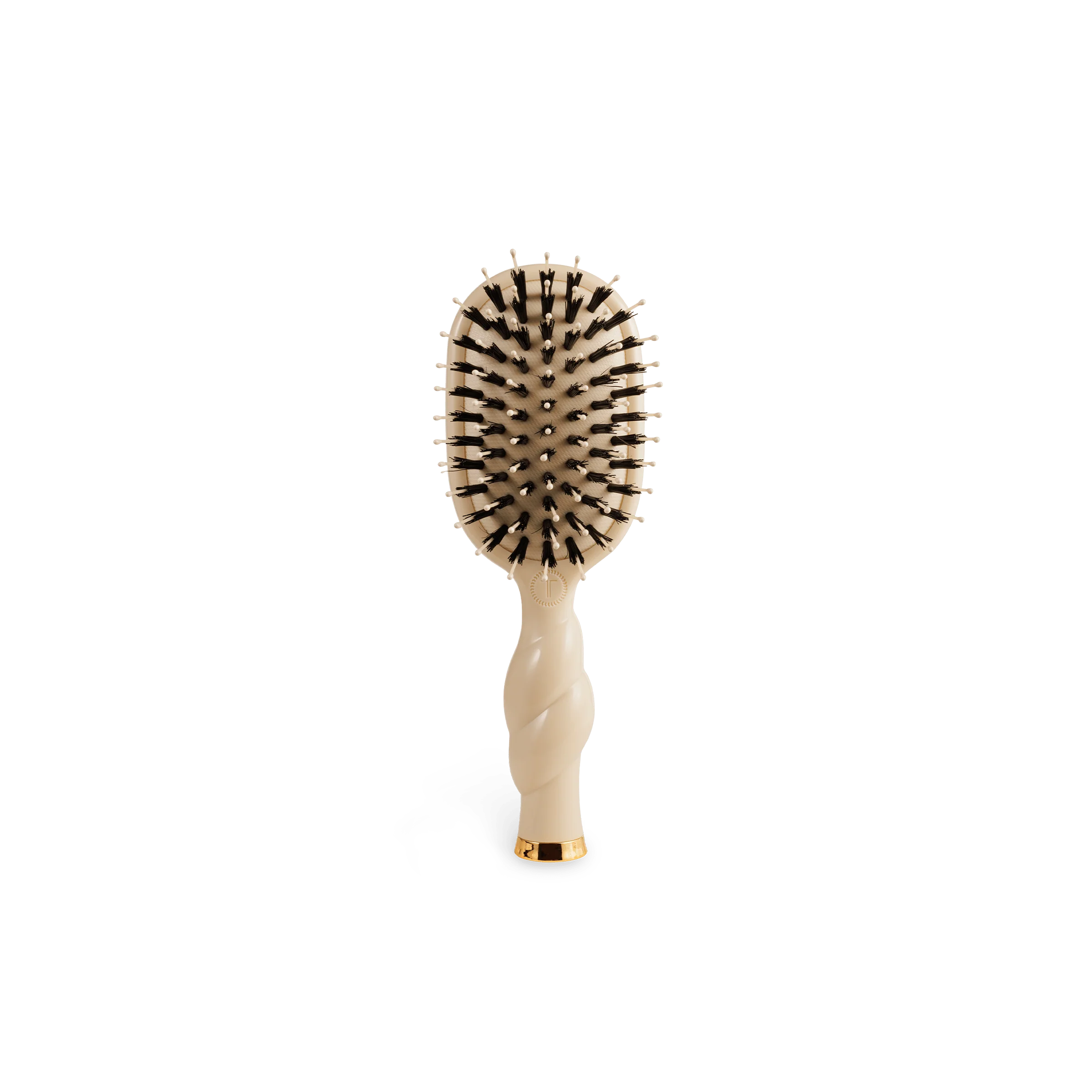 Mini Boar Bristle Hair Brush - Tan