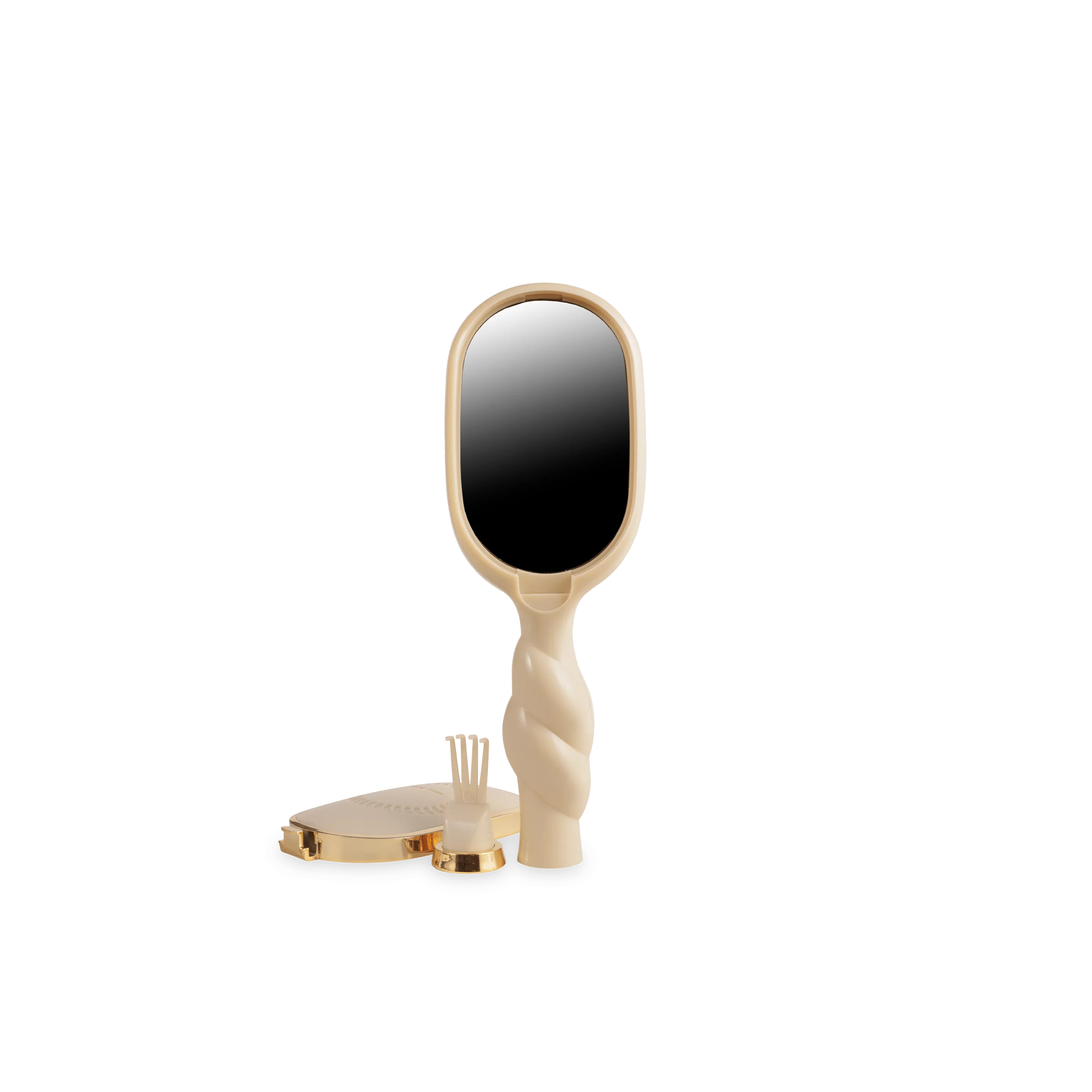 Mini Boar Bristle Hair Brush - Tan - Image 9
