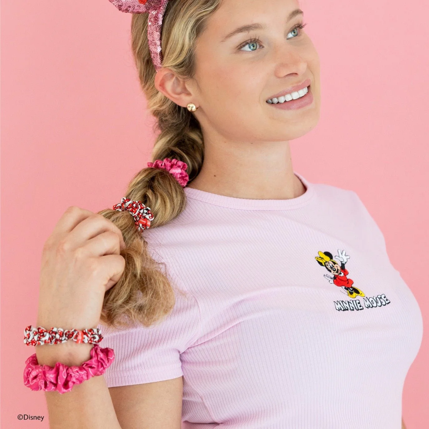 Minnie Mouse Large Silk Scrunchies - Image 3