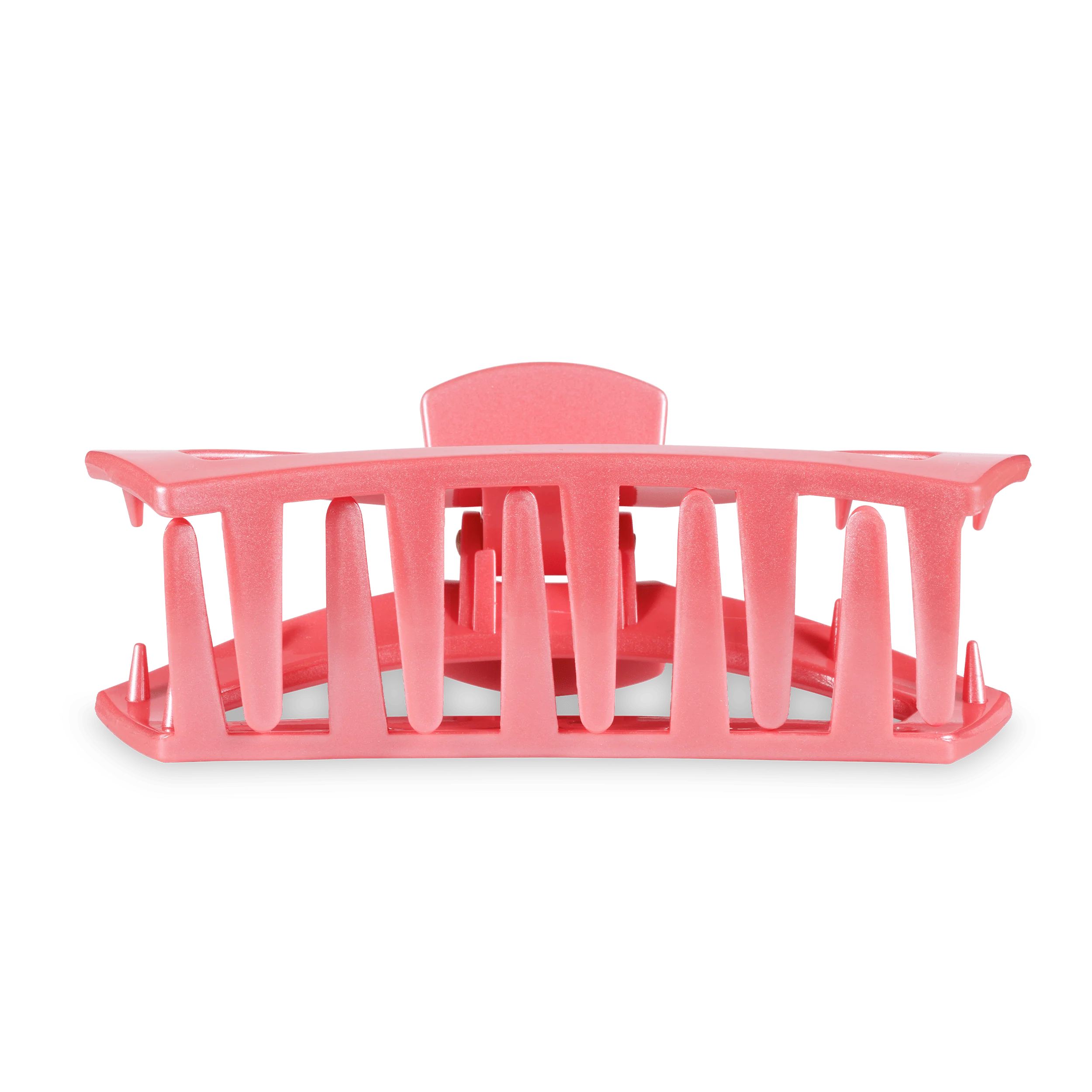 Open Calming Coral Large Claw Hair Clip - Image 3