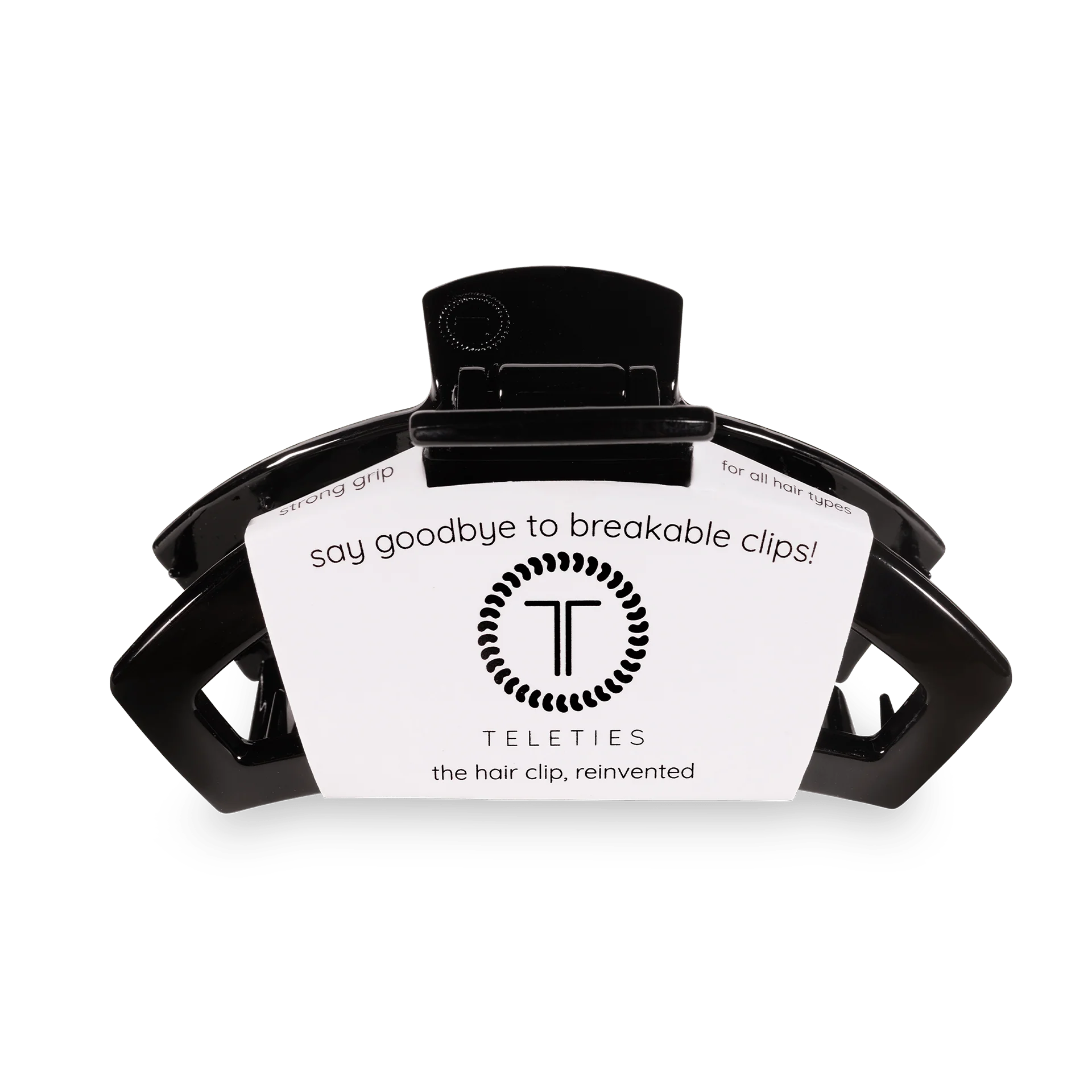 Open Jet Black Small Claw Hair Clip - Image 2