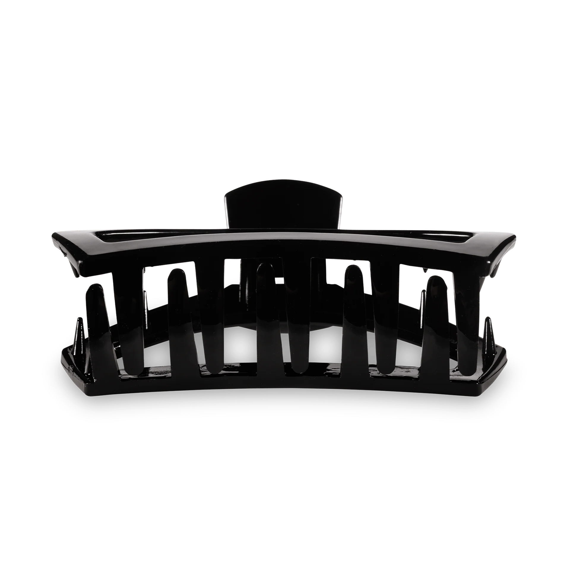 Open Jet Black Small Claw Hair Clip - Image 3
