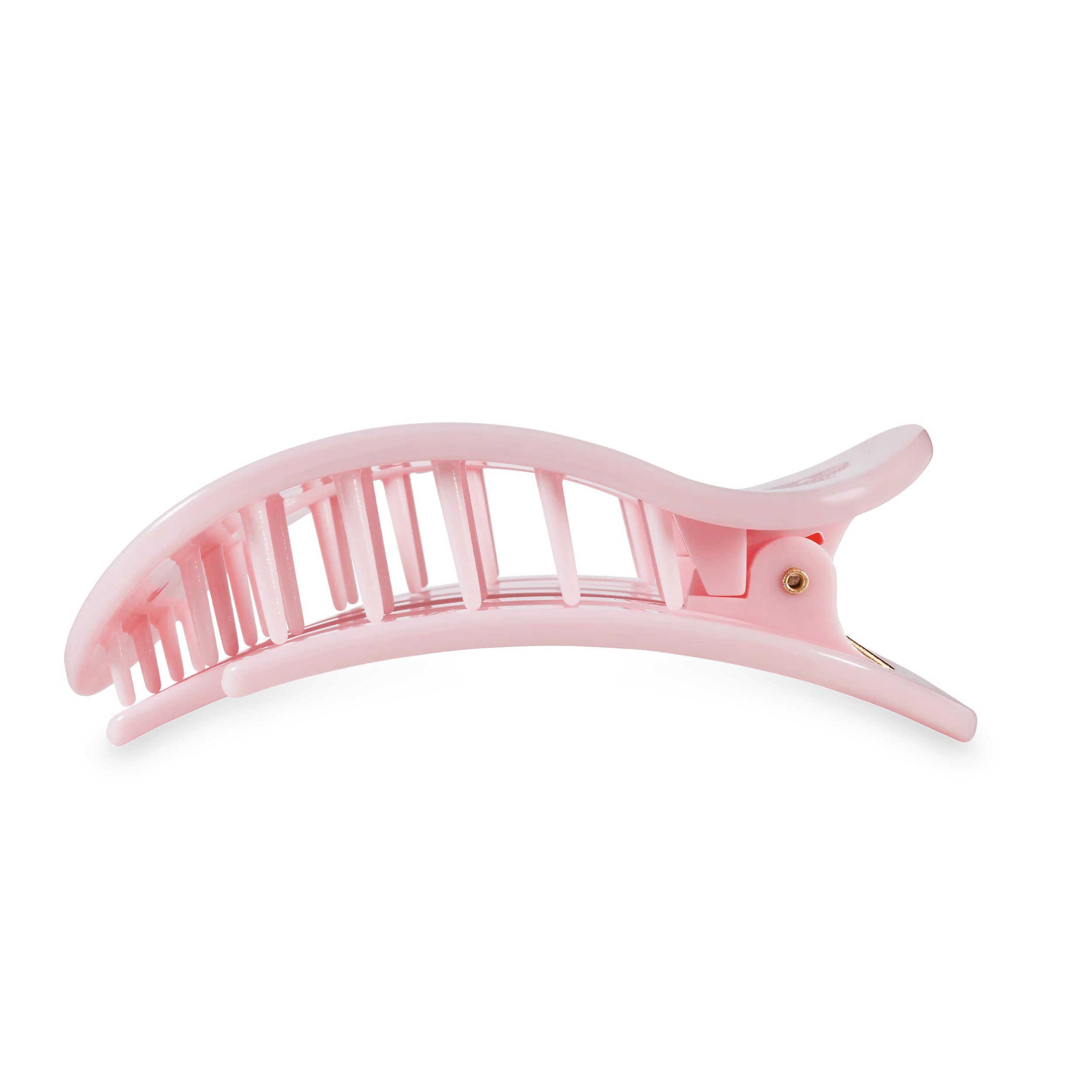 Pink Ribbon Power Large Flat Round Hair Clip - Image 3