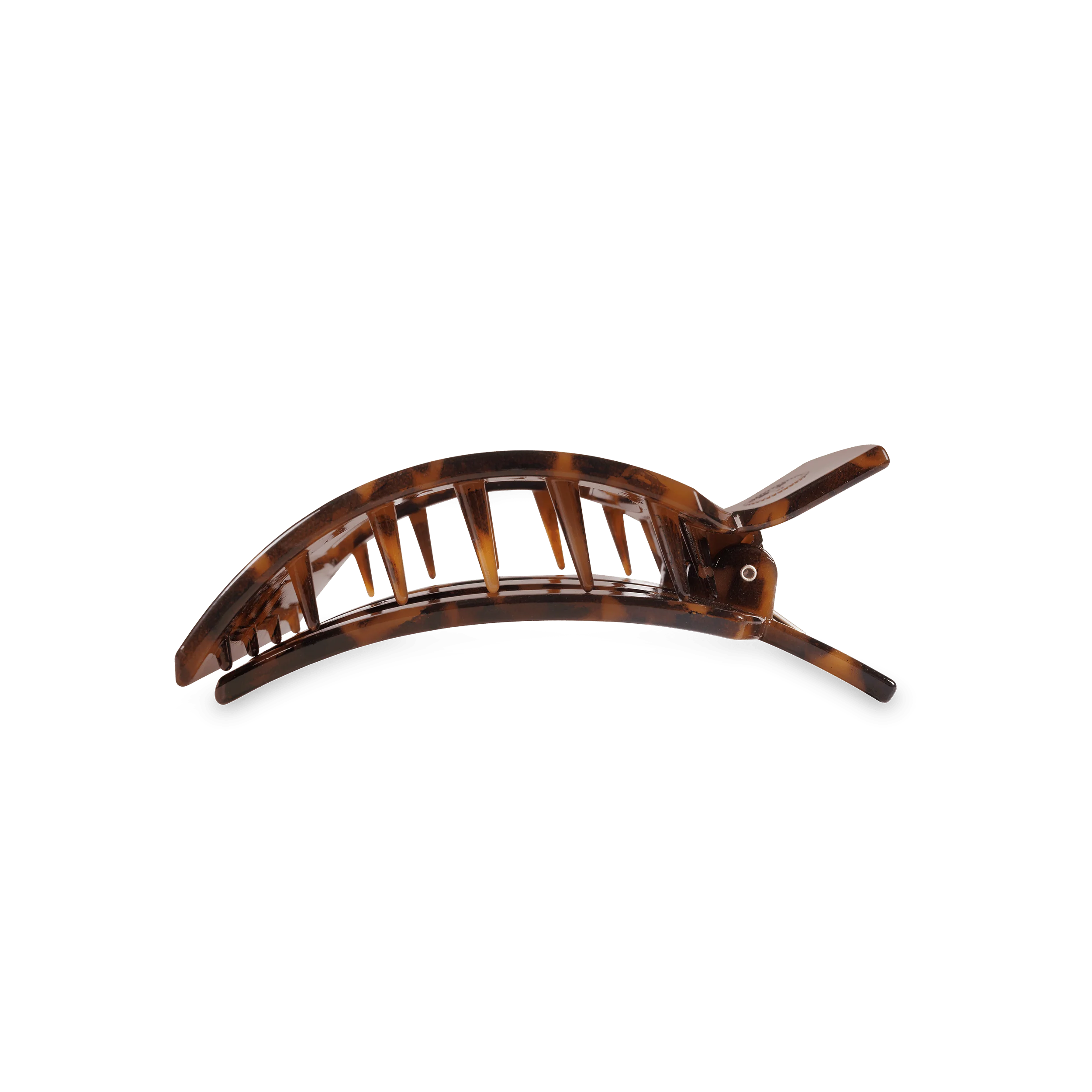 Tortoise Medium Flat Square Hair Clip - Image 3