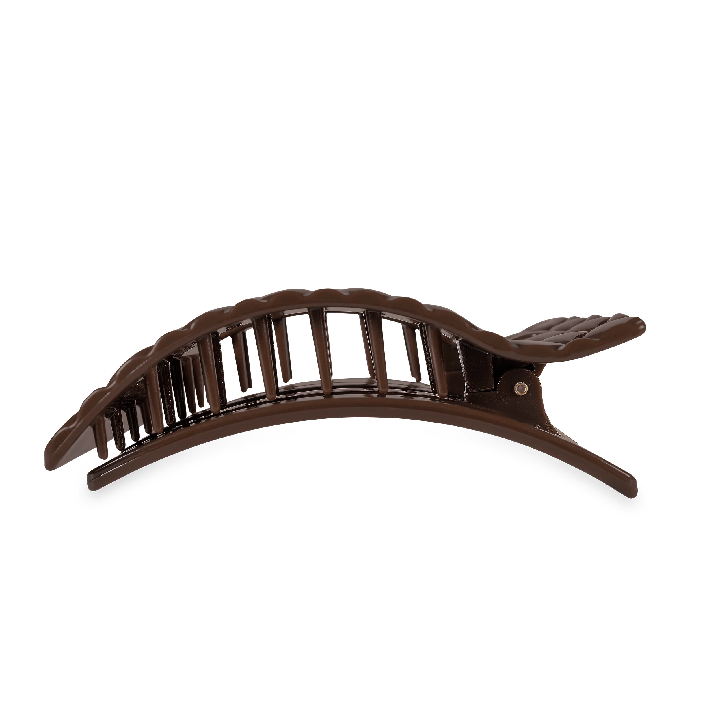 Truly Taupe Quilted Large Flat Rectangle Hair Clip - Image 3