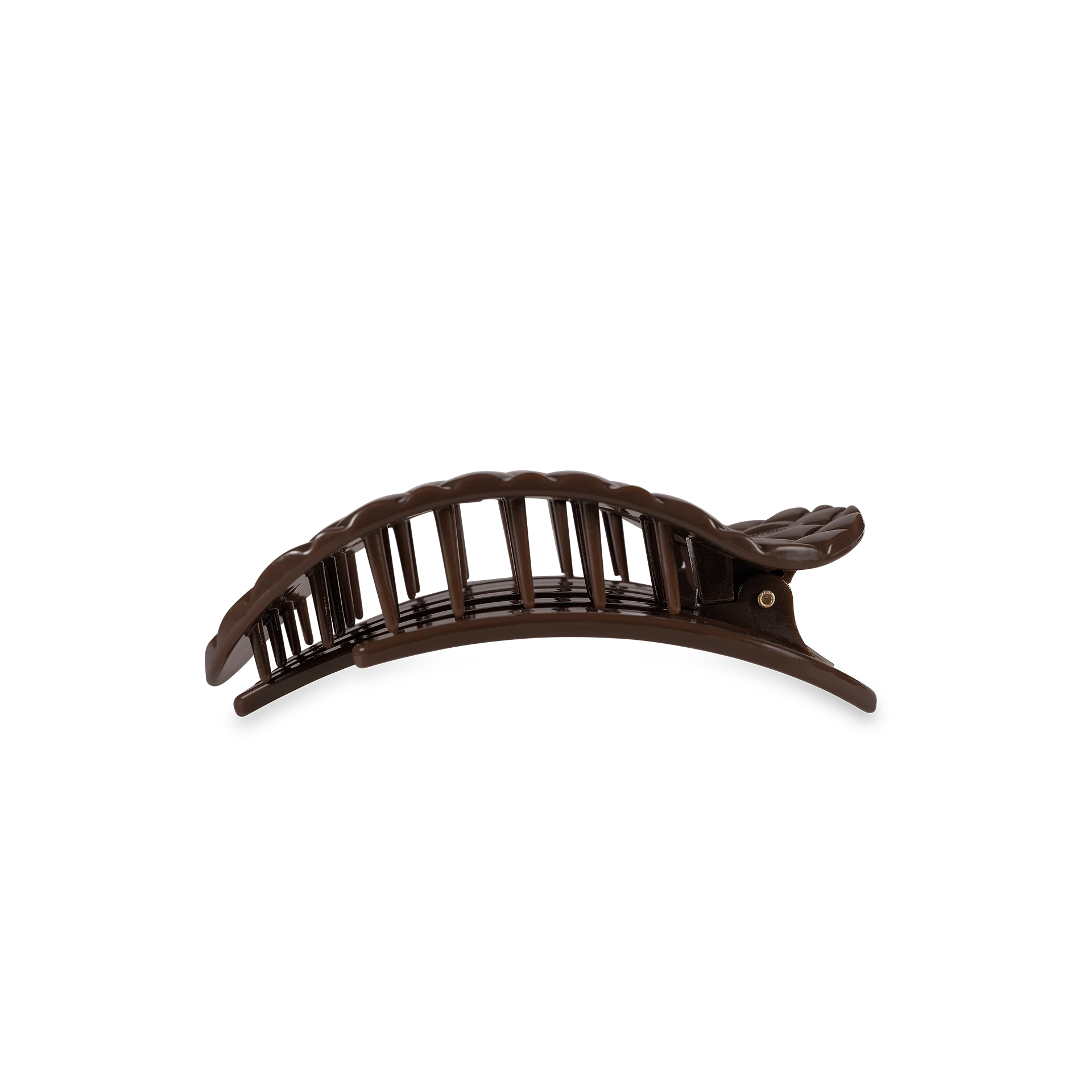 Truly Taupe Quilted Small Flat Round Hair Clip - Image 3